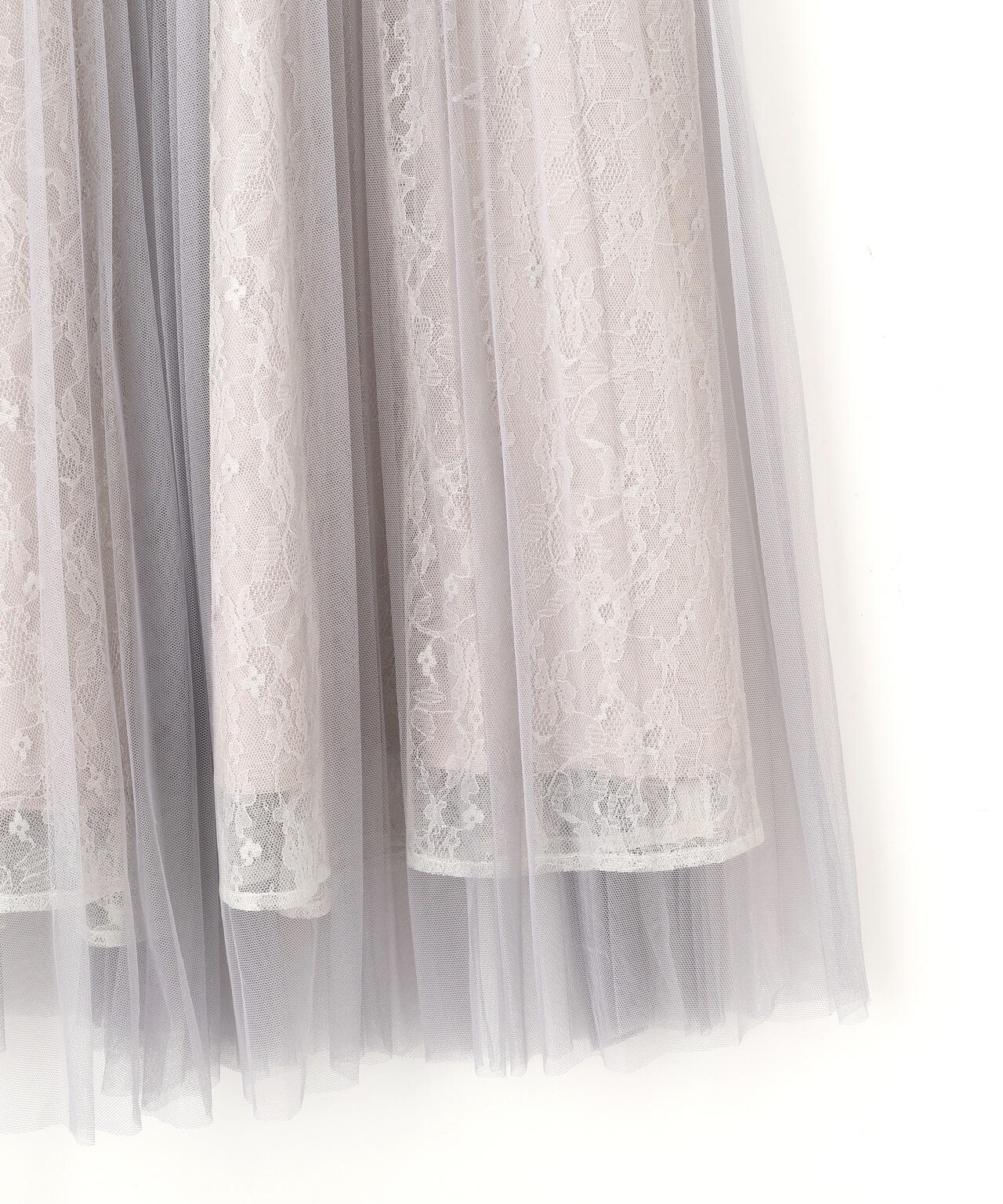 配色パイピングレースワンピース