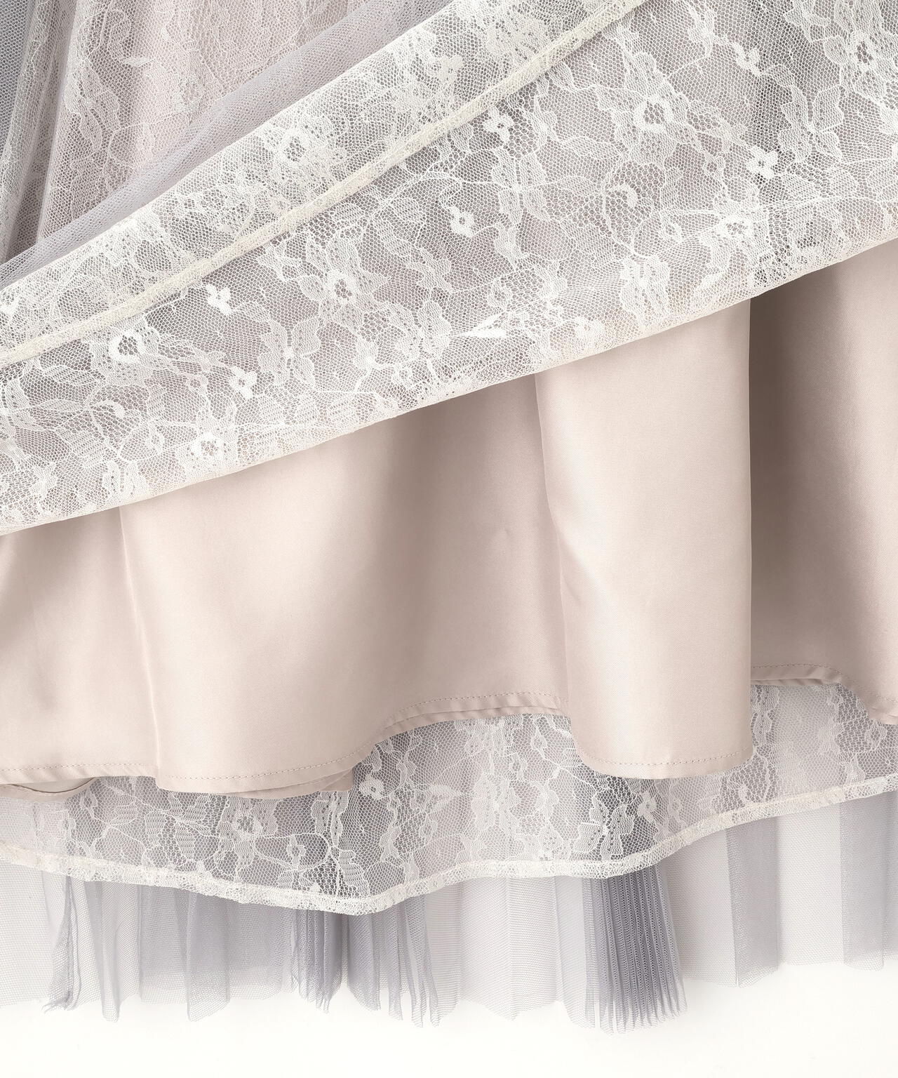 配色パイピングレースワンピース