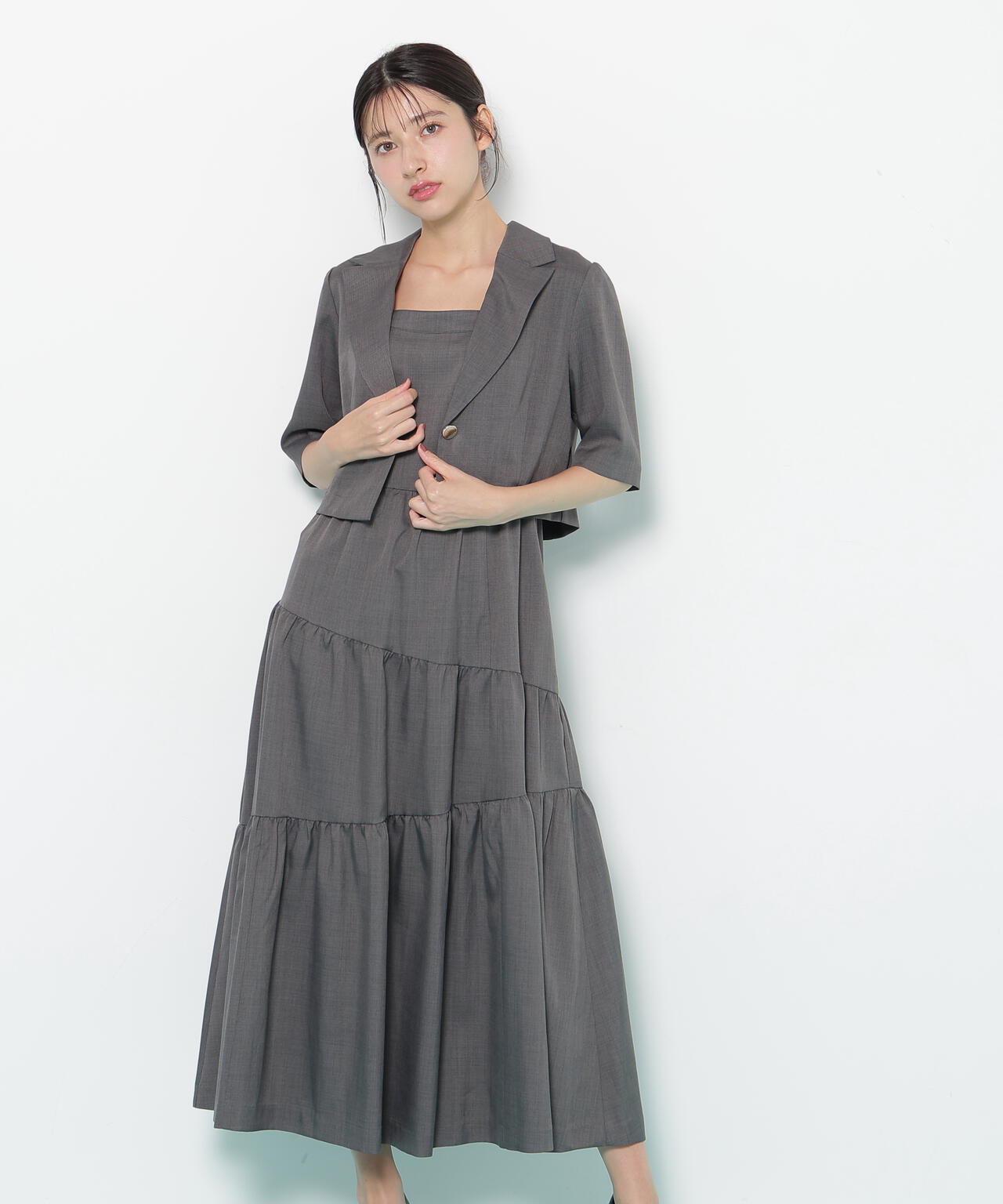 ジャケットジャンスカセットアップ