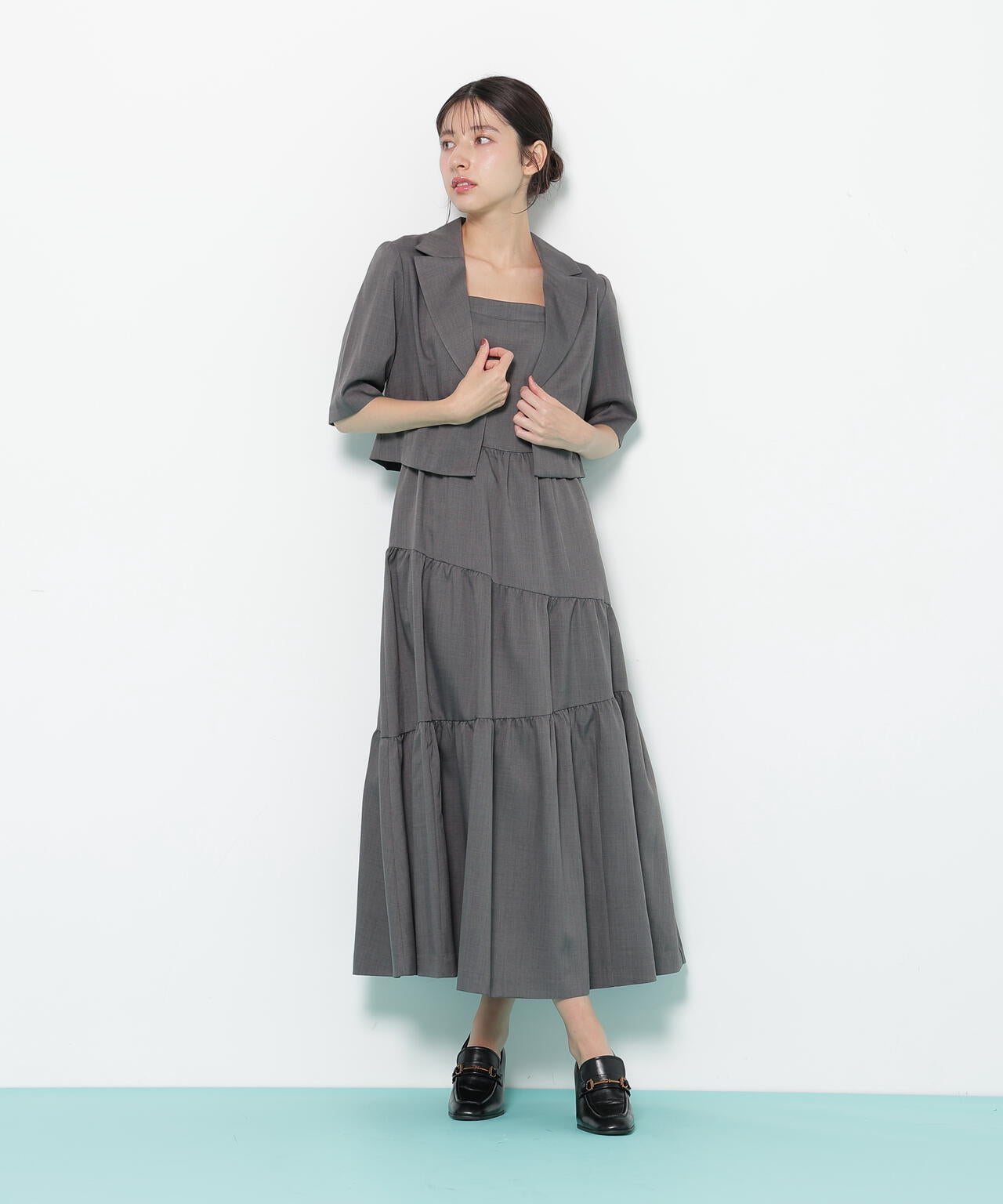 ジャケットジャンスカセットアップ