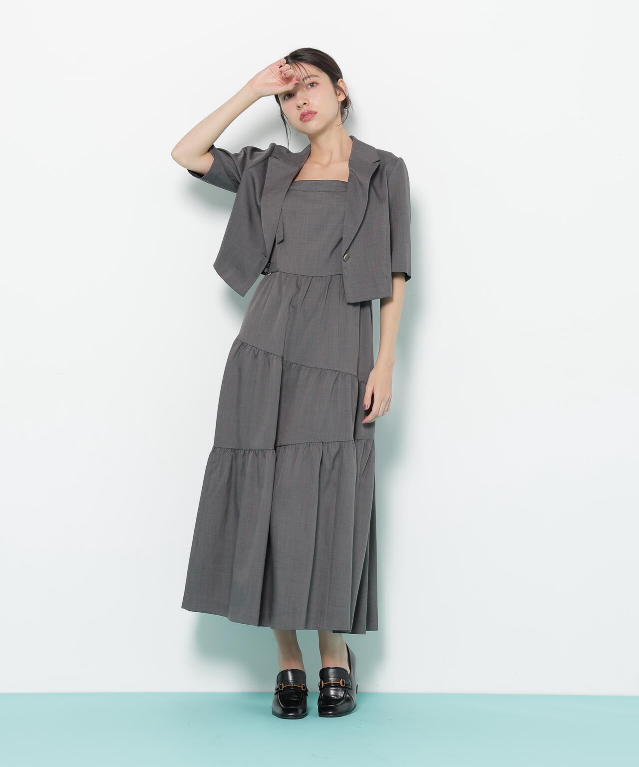 ジャケットジャンスカセットアップ