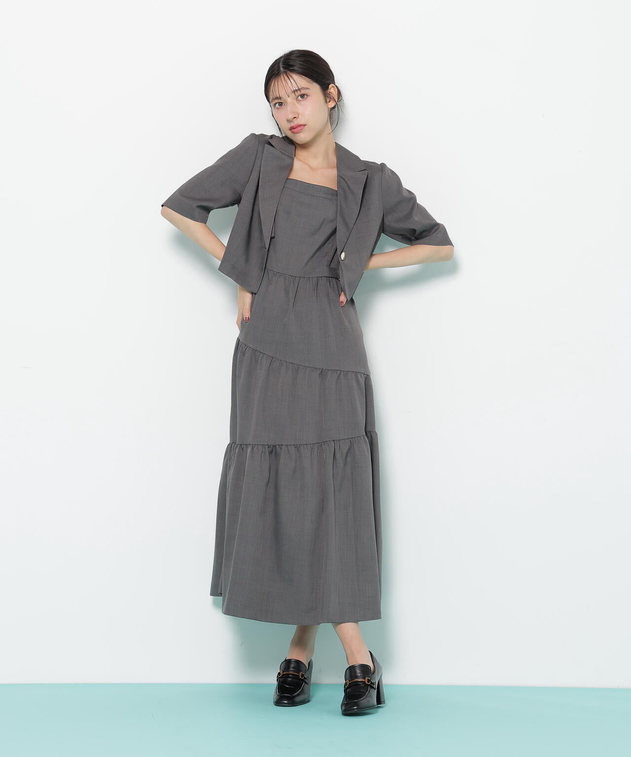 ジャケットジャンスカセットアップ