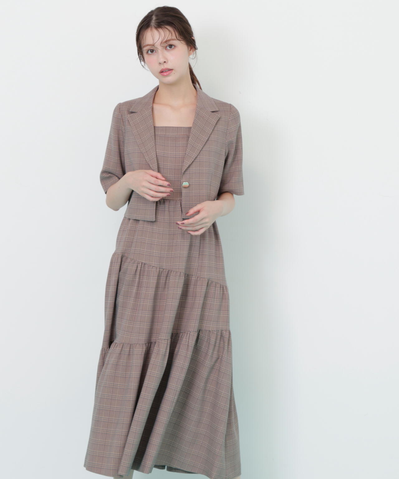 ジャケットジャンスカセットアップ