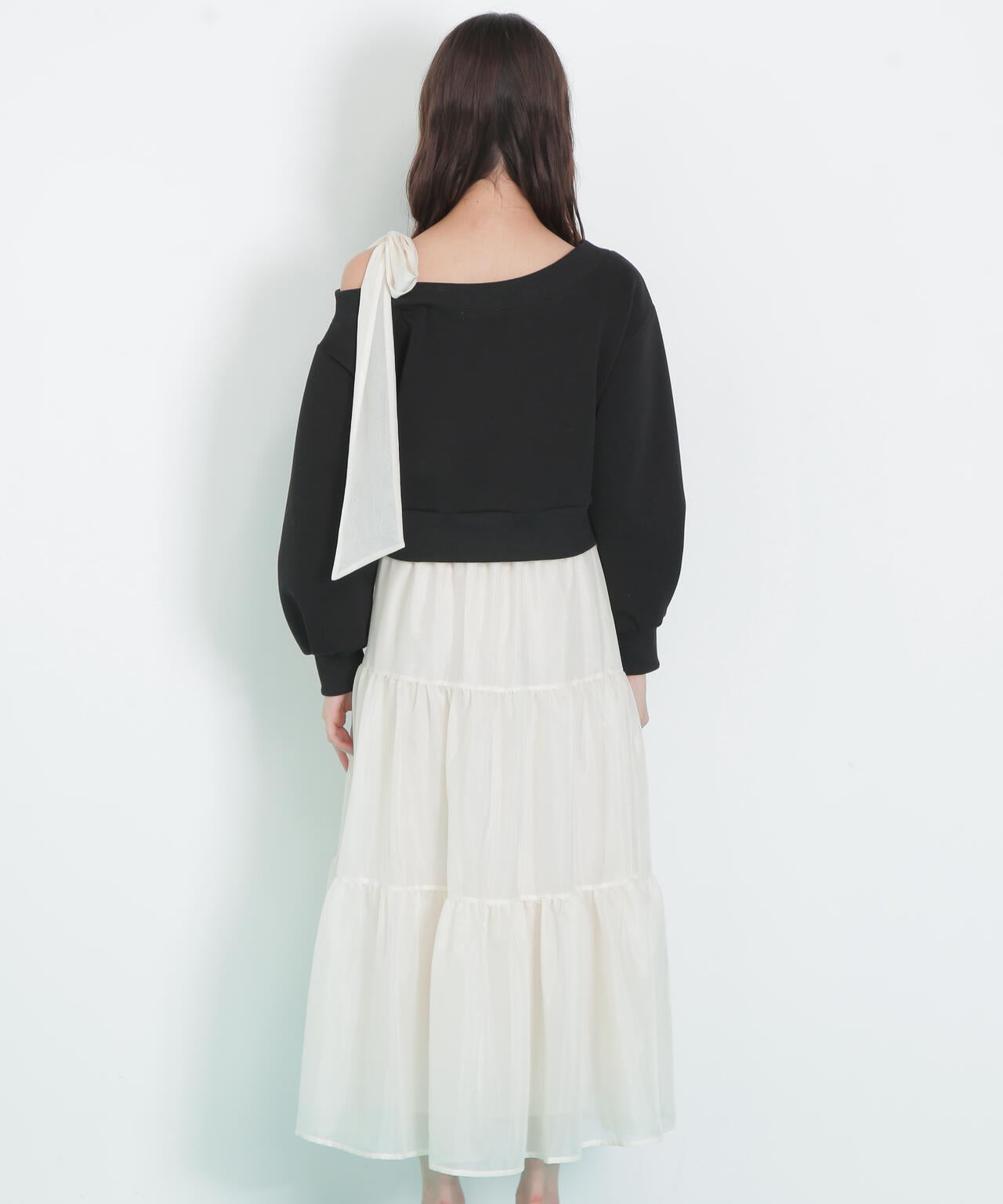 肩リボンスウェットセットアップ