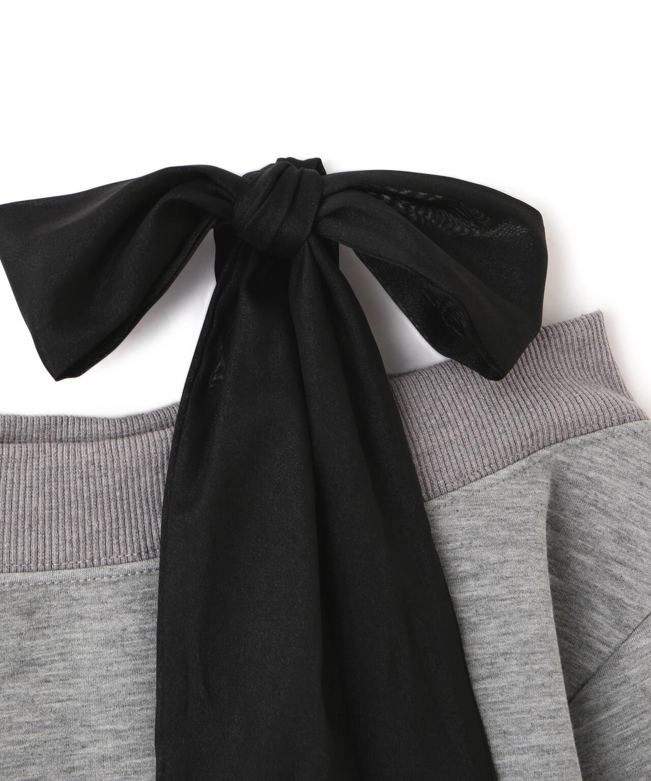 肩リボンスウェットセットアップ