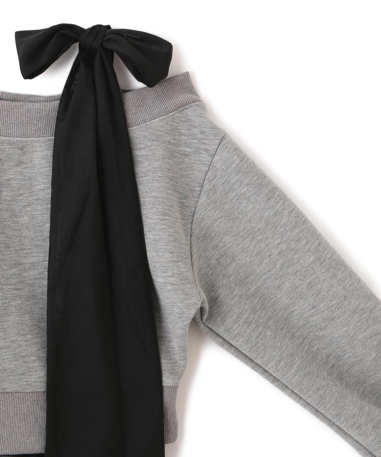 肩リボンスウェットセットアップ