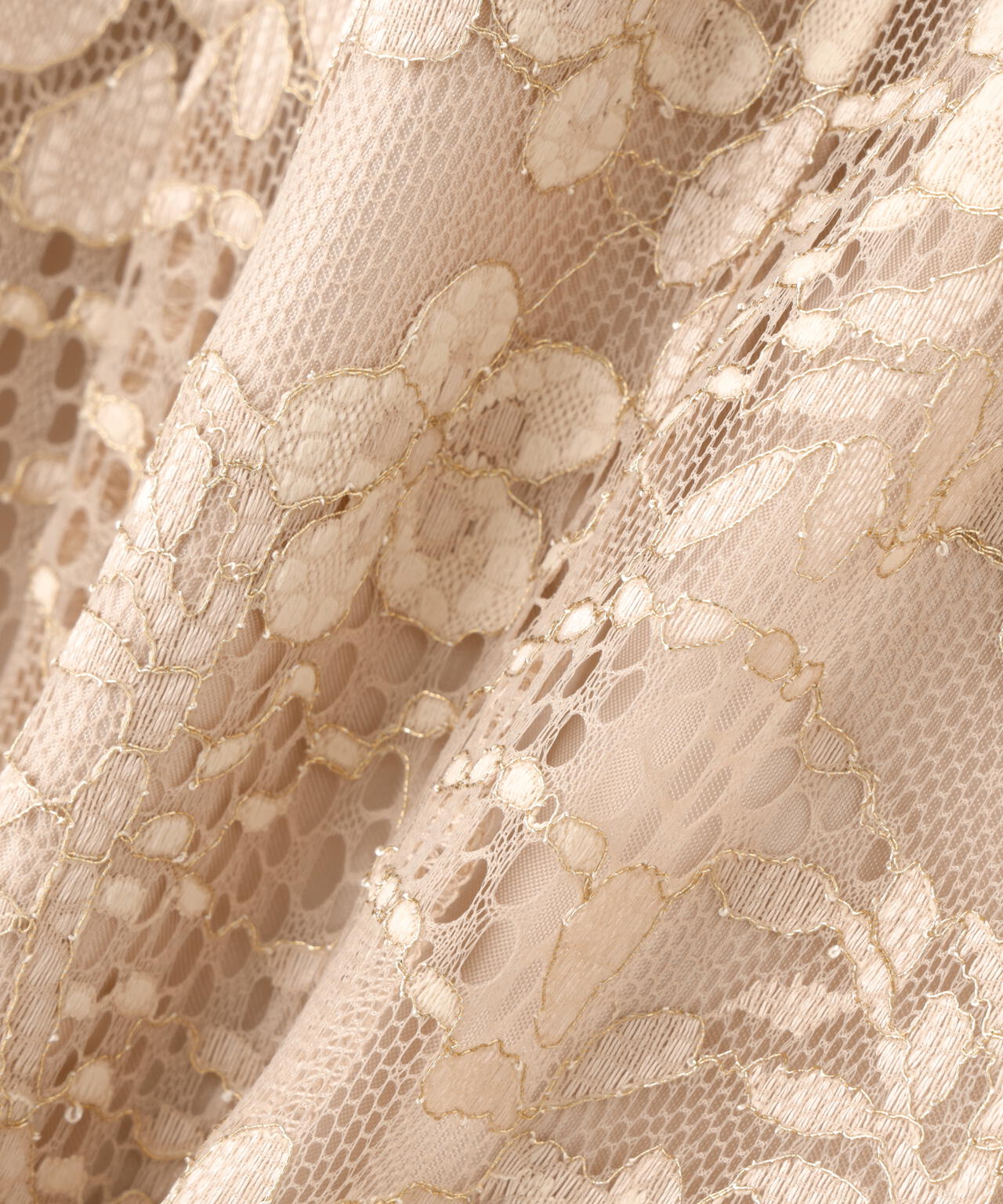 ラメコードレースバイカラードレス