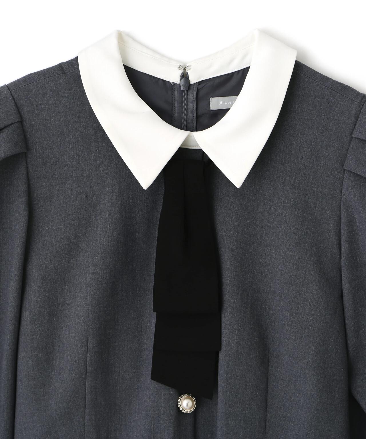 ジャケットレイヤードワンピース