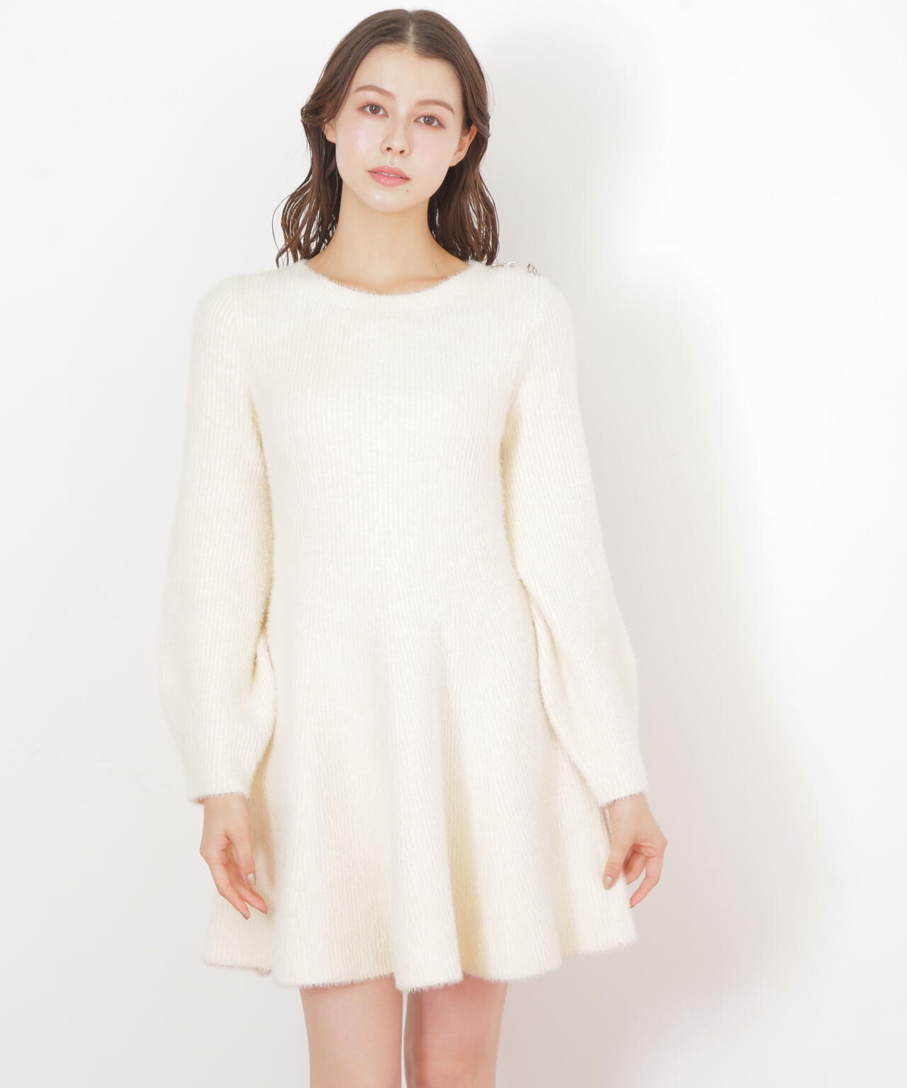 シャギーミニニットワンピース