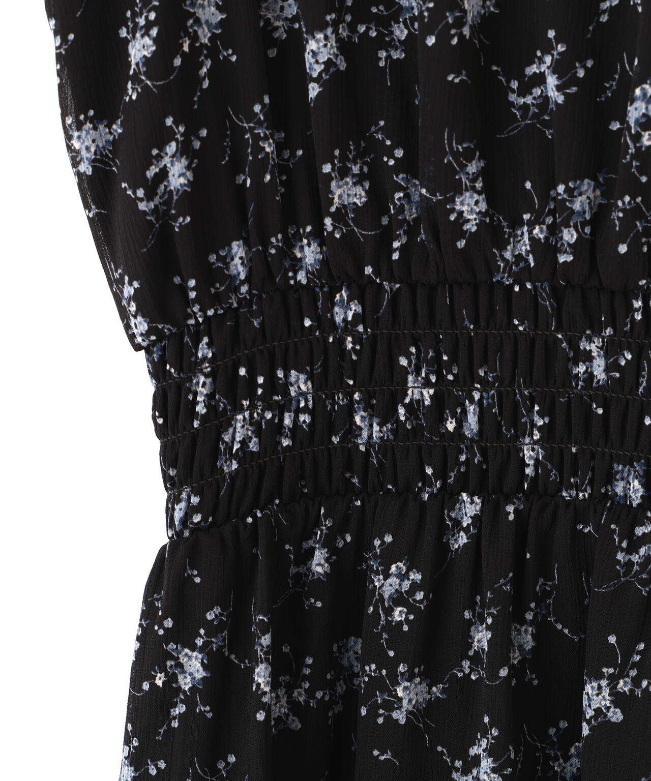 小花柄ボウタイワンピース