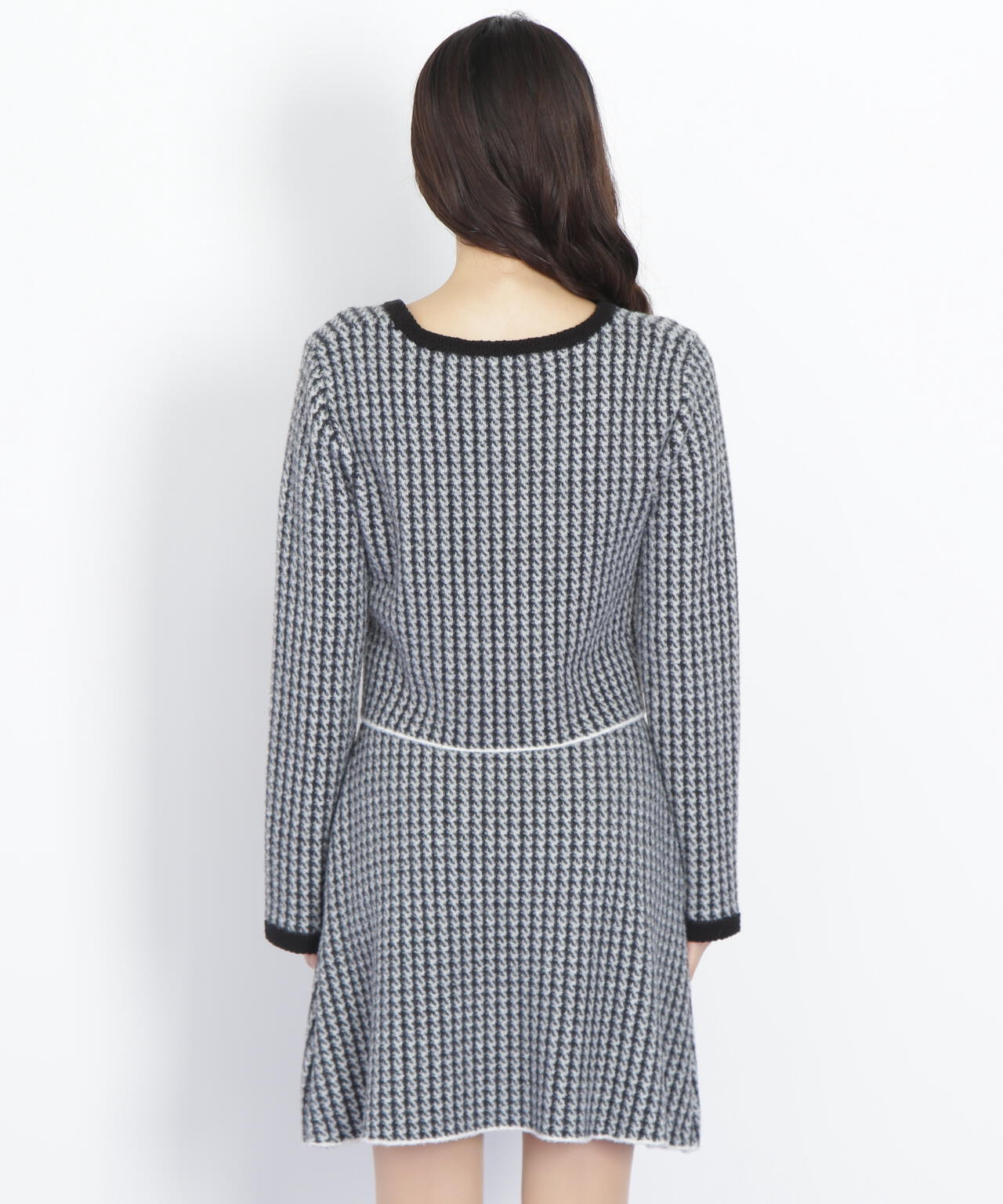 千鳥ジャガードニットセットアップ