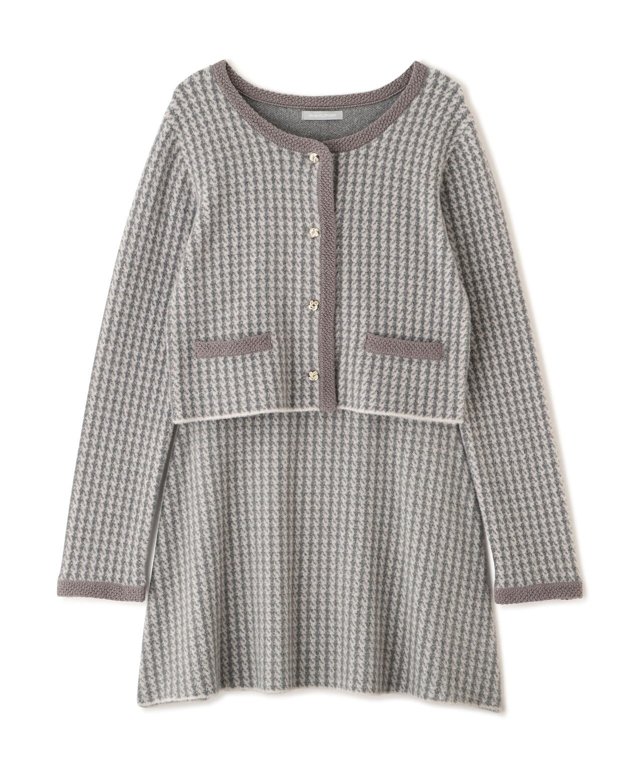 千鳥ジャガードニットセットアップ