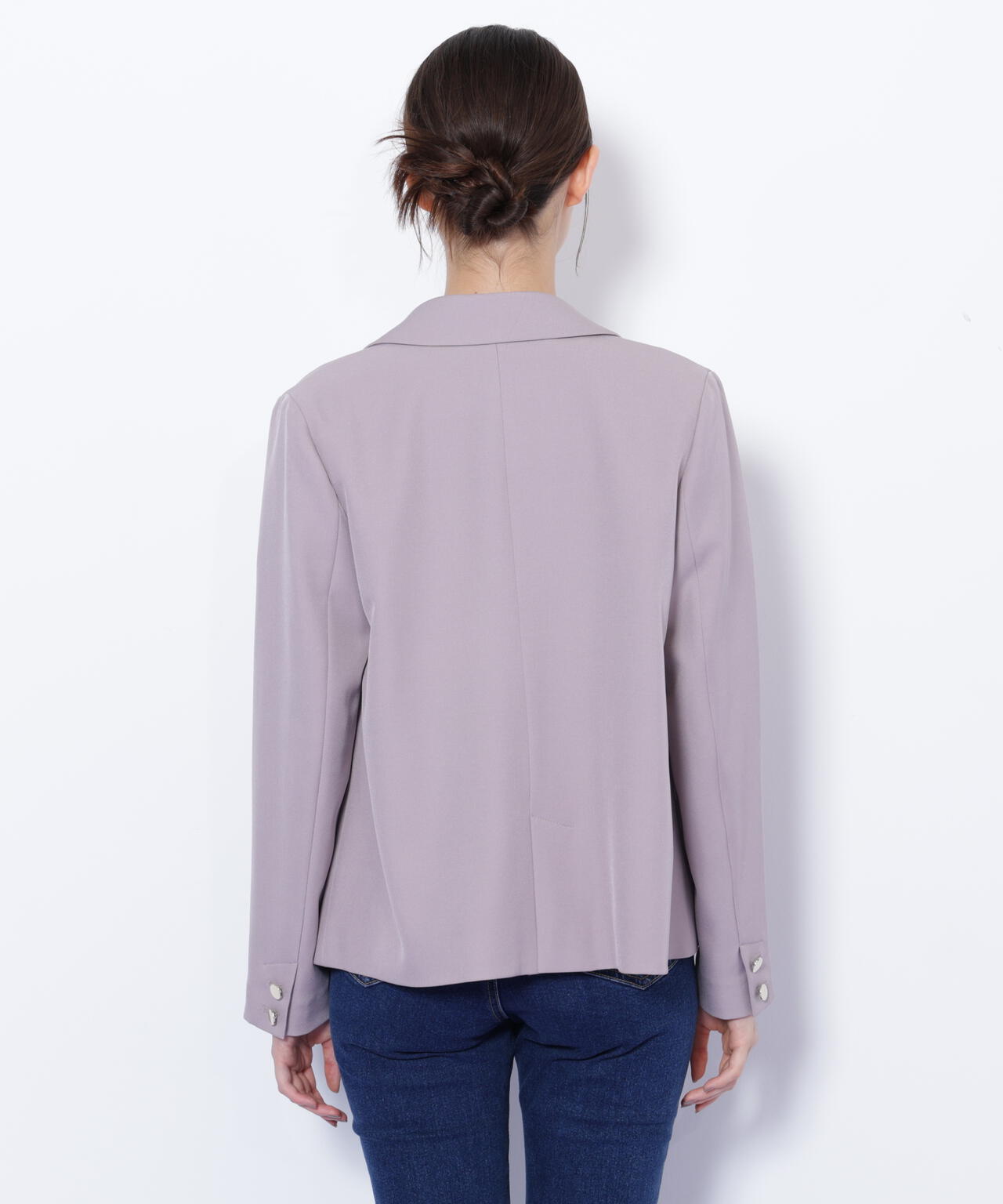 <セットアップ対応>ベーシックツイルダブル釦ジャケット