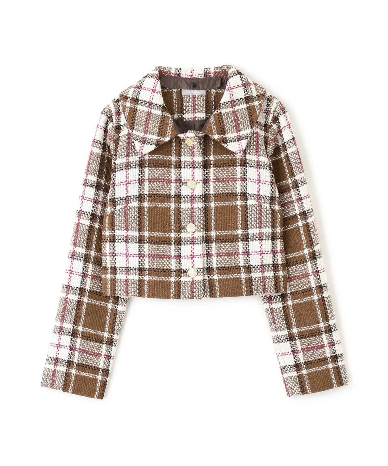 ループヤーンチェックジャケット