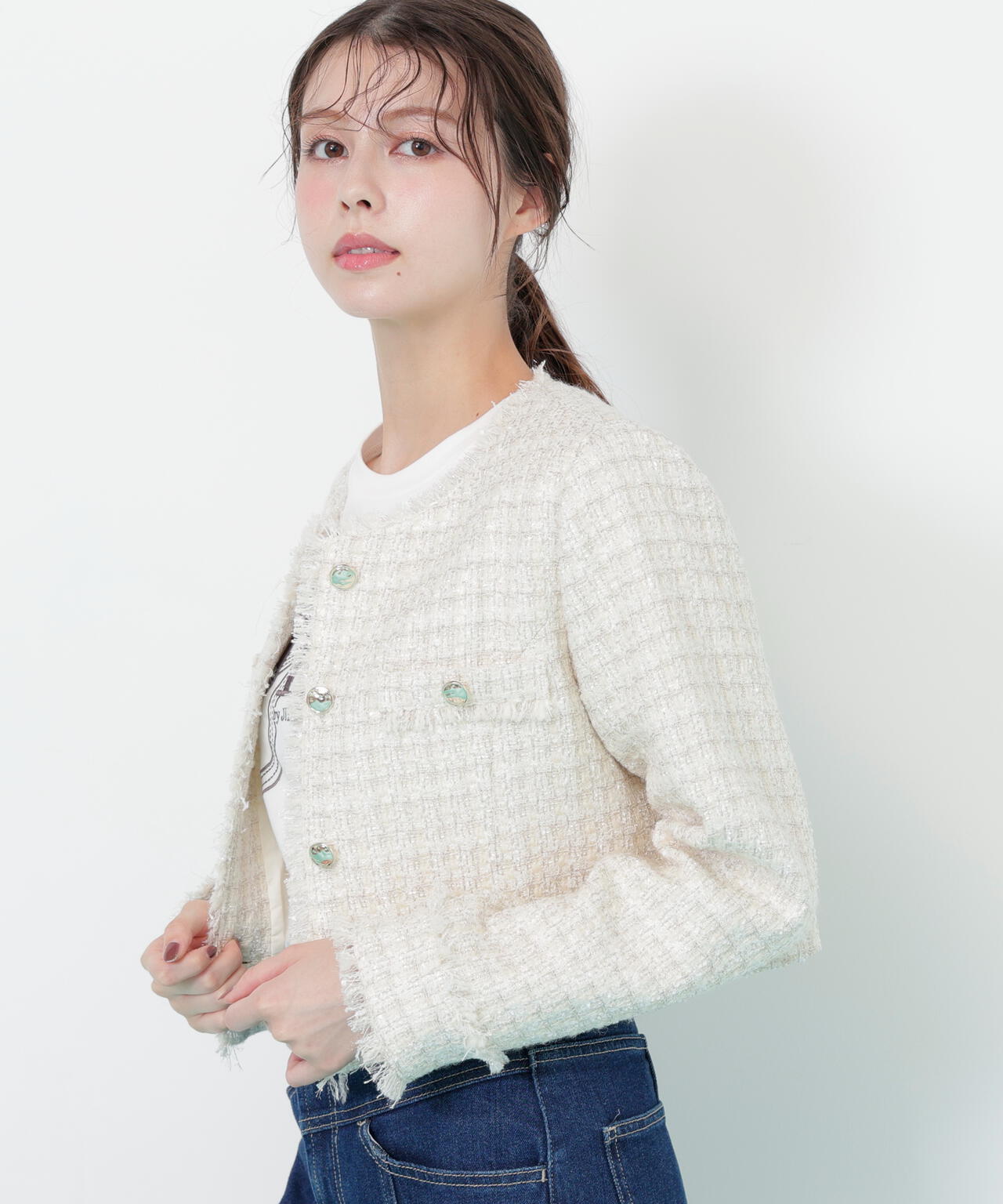 ファンシーツイードジャケット