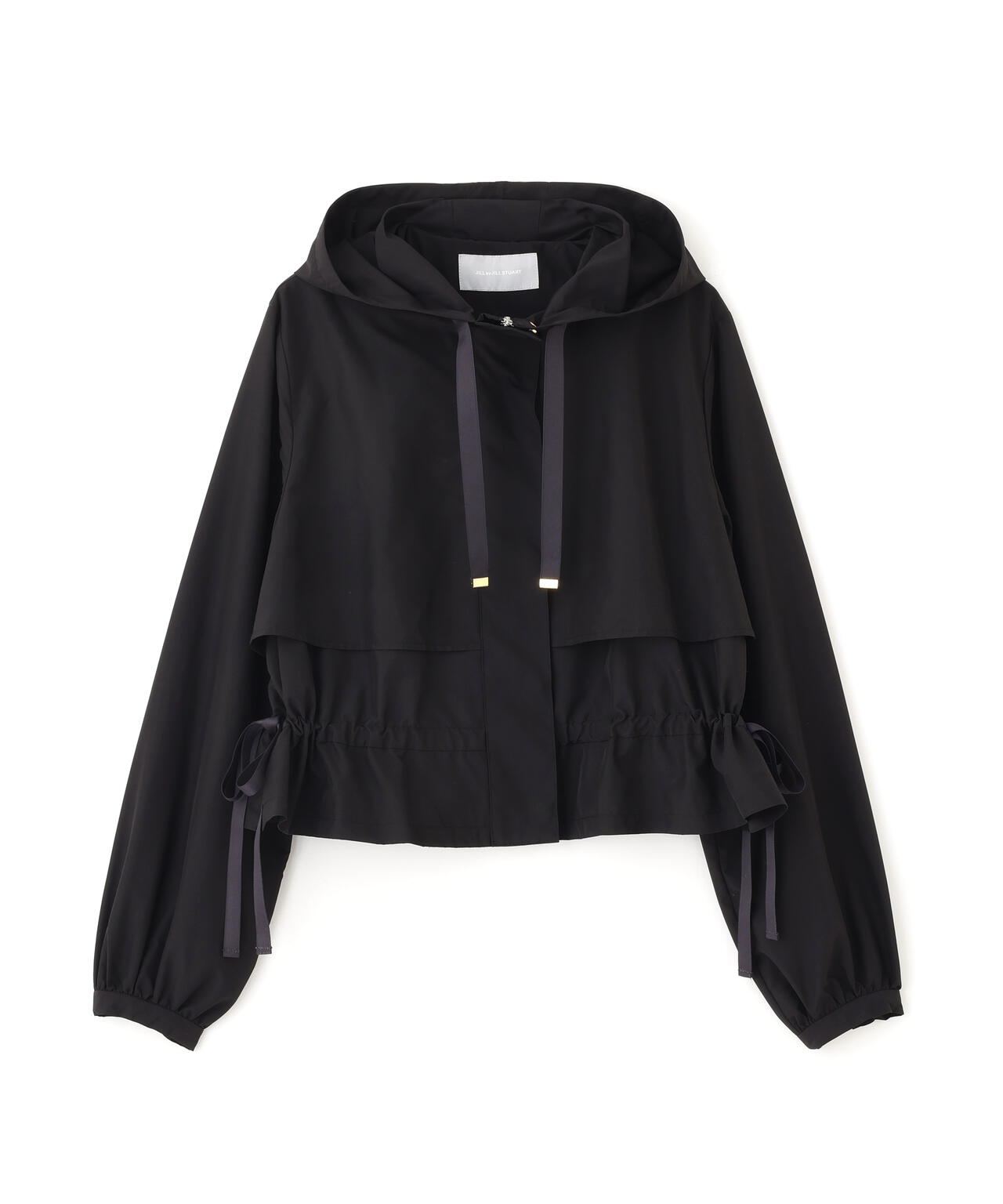 配色リボンペプラムジャケット