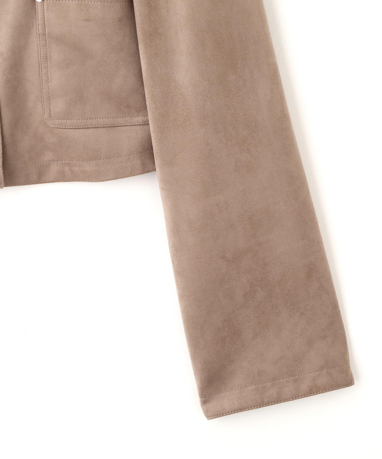 フェイクスエード短丈ブルゾン