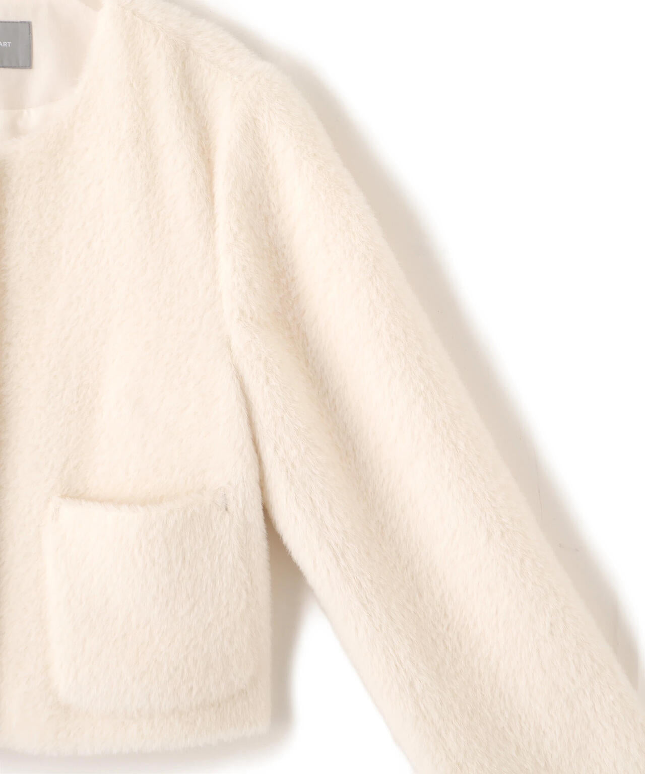 フェイクファーノーカラージャケット