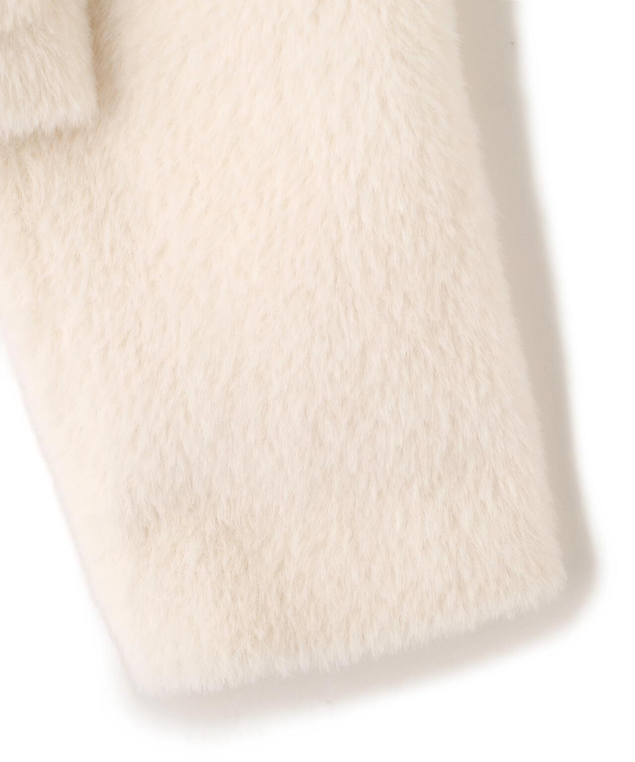 フェイクファーノーカラージャケット