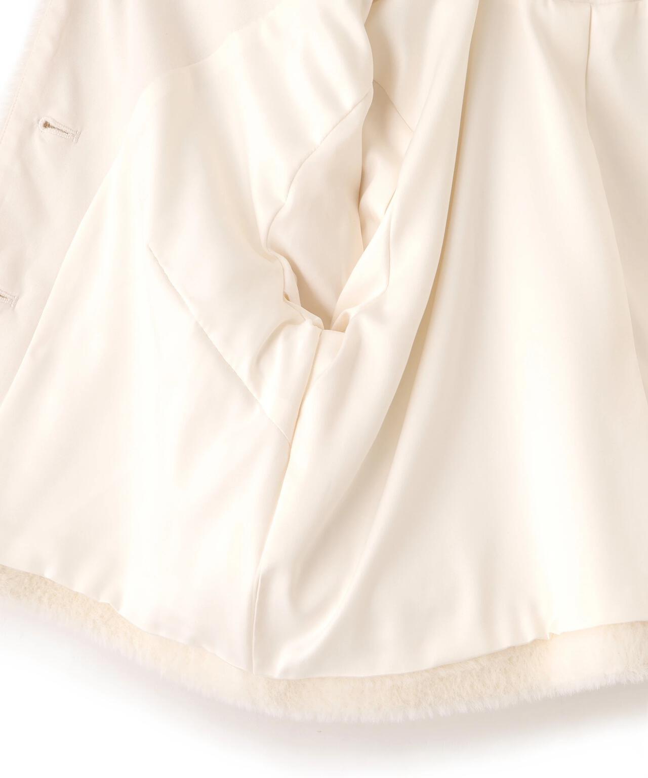 フェイクファーノーカラージャケット