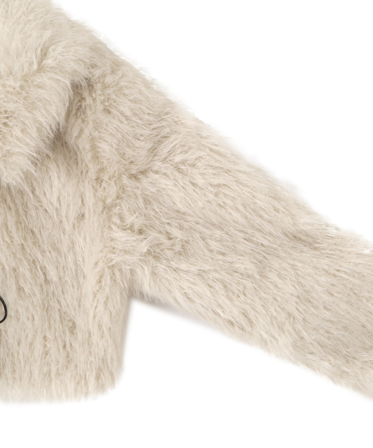 リボンダッフルショートファーコート