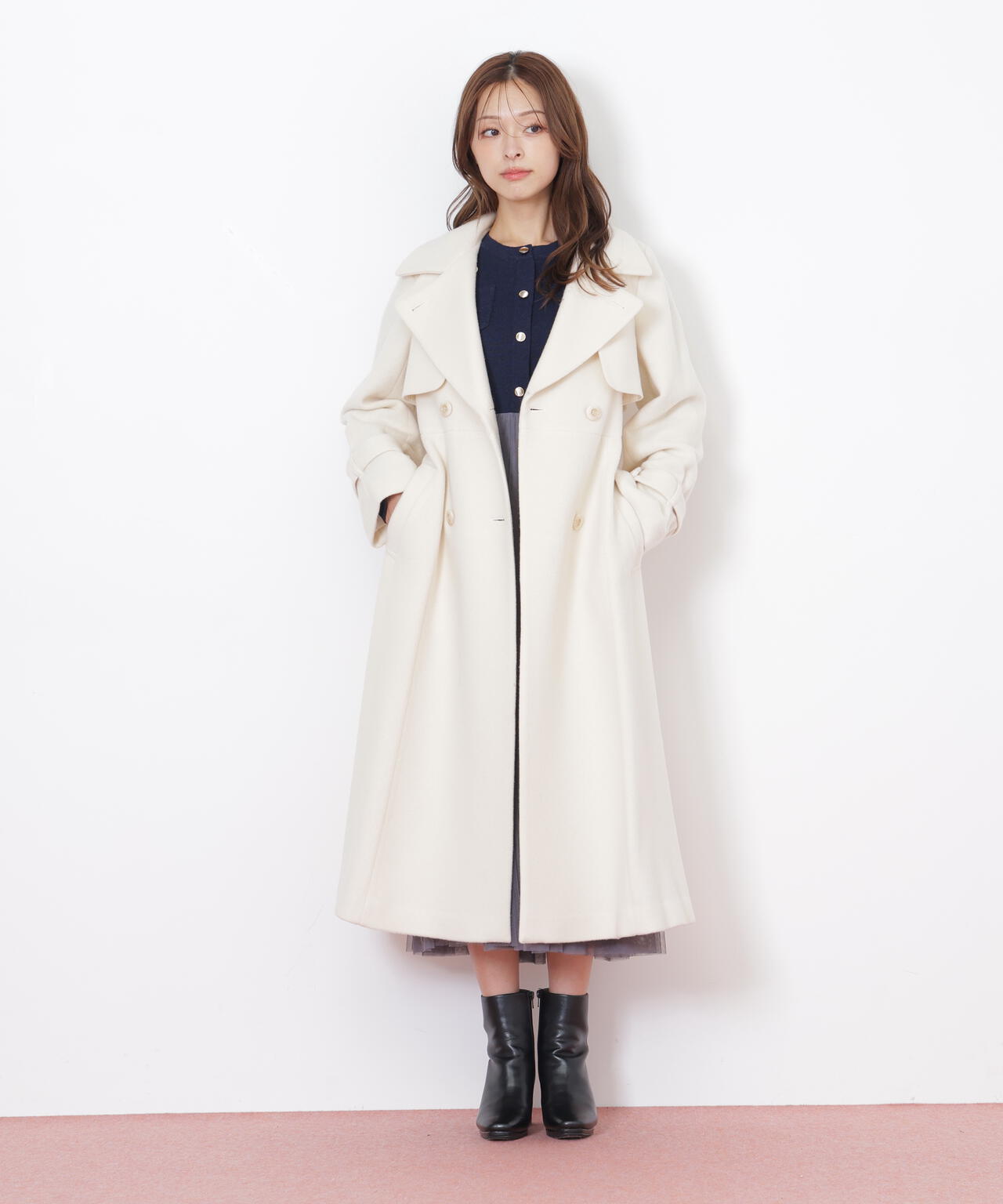 ウールレディトレンチコート