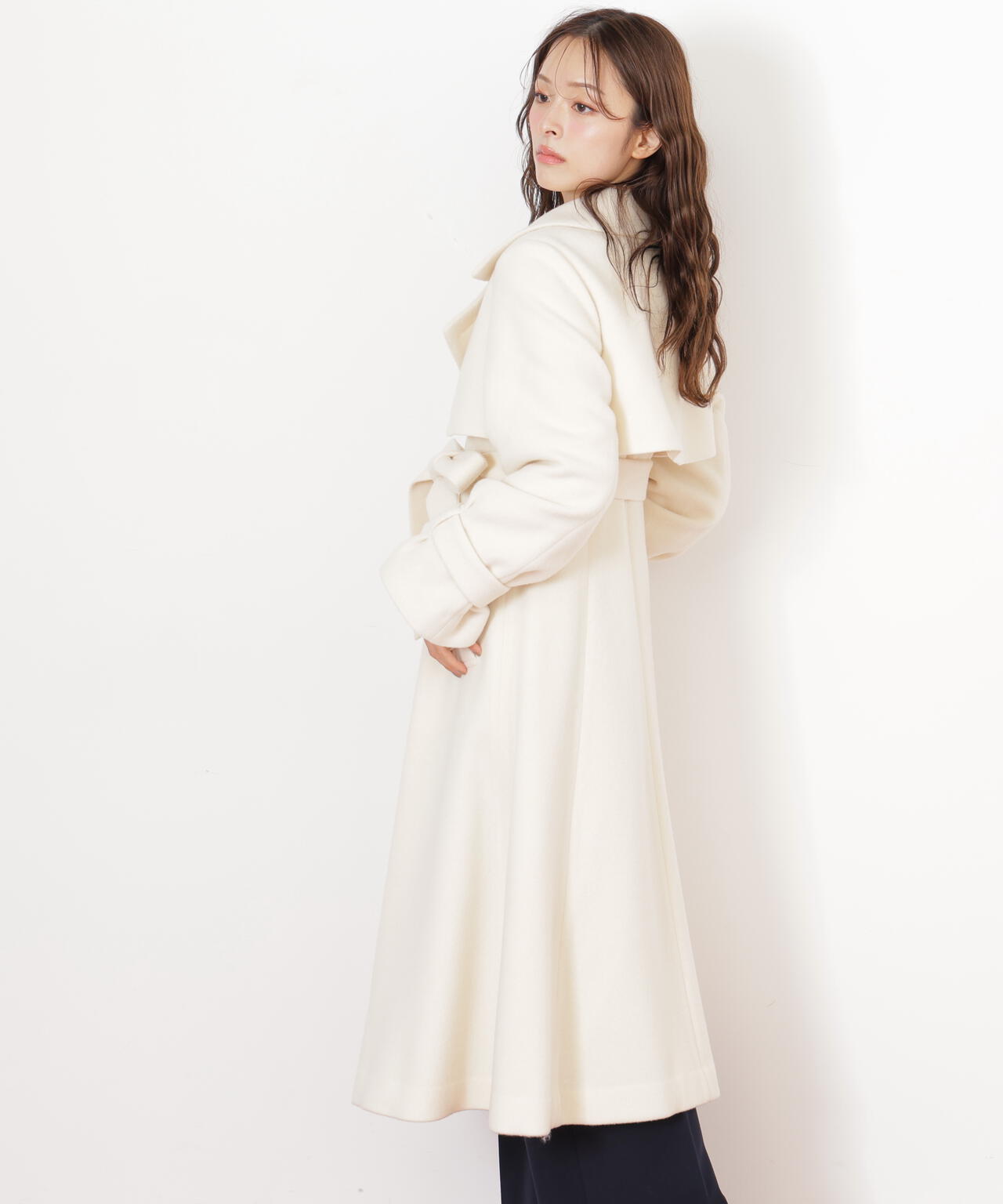 ウールレディトレンチコート