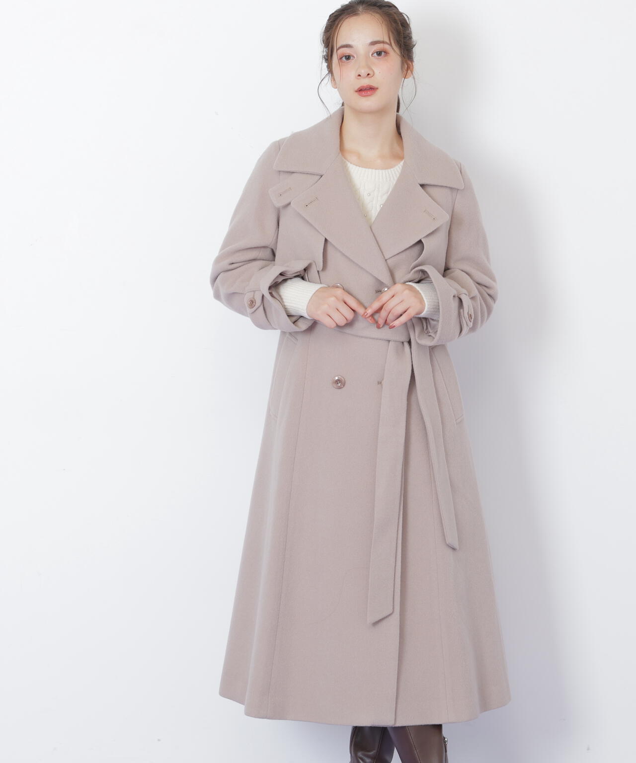 【6/12 10:00~6/15 SPECIAL COUPON 対象商品】ウールレディトレンチコート