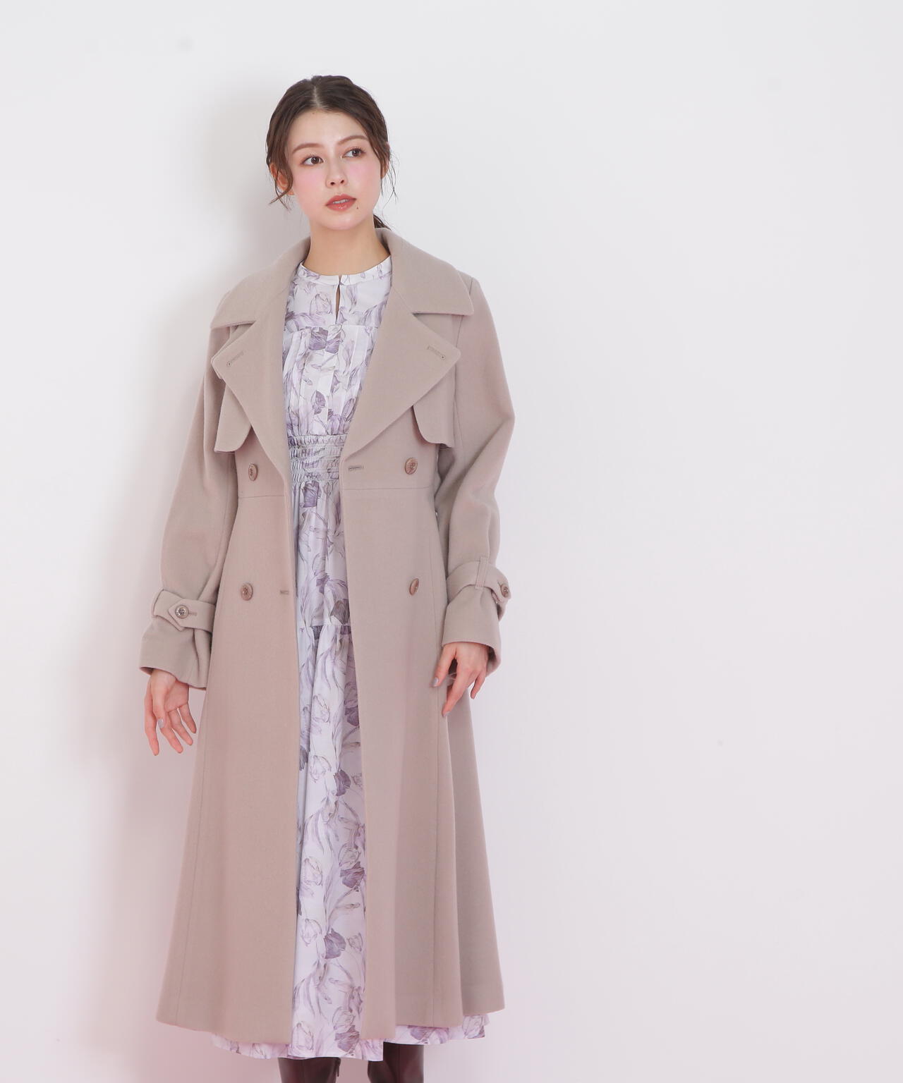 ウールレディトレンチコート