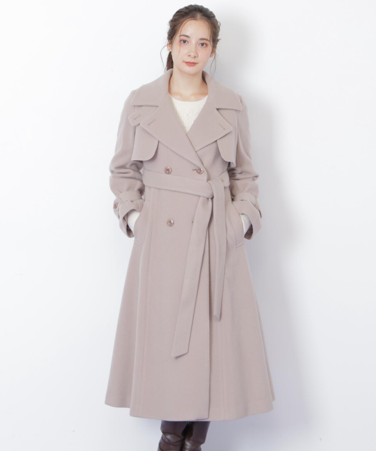 【6/12 10:00~6/15 SPECIAL COUPON 対象商品】ウールレディトレンチコート