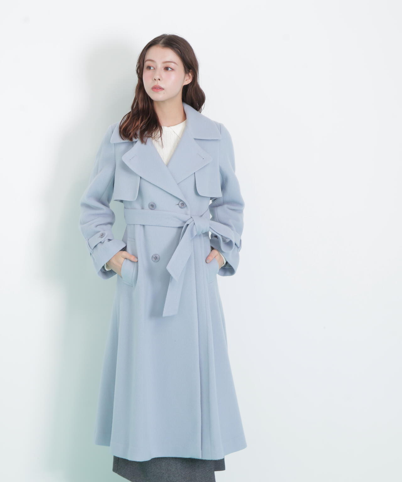 ウールレディトレンチコート