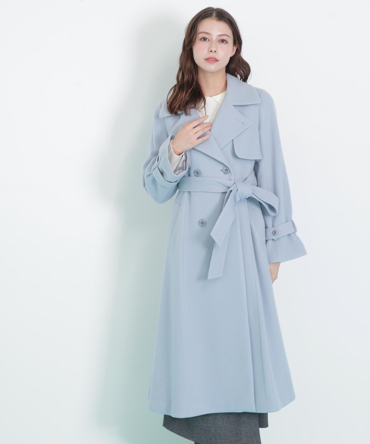 ウールレディトレンチコート