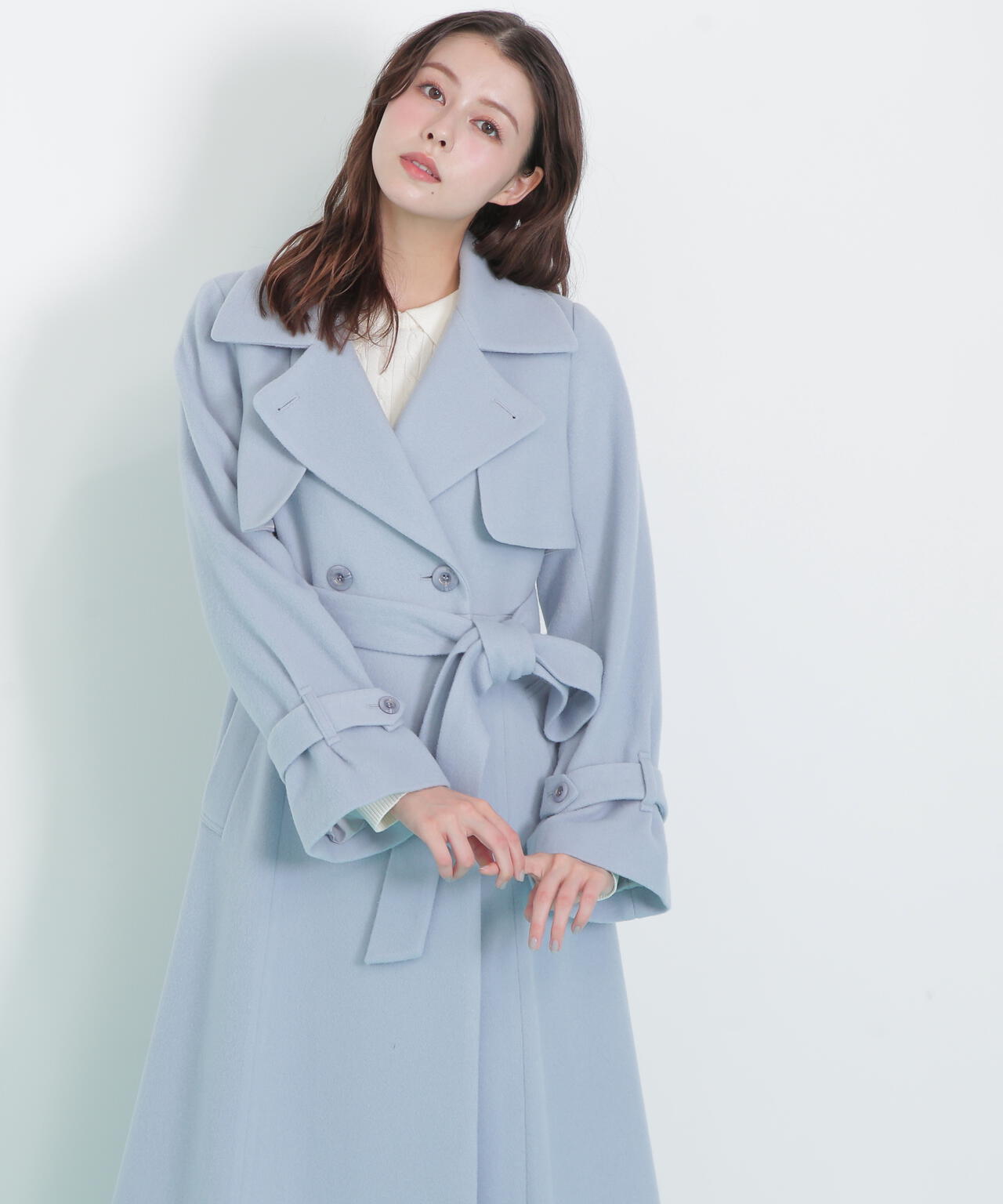 ウールレディトレンチコート