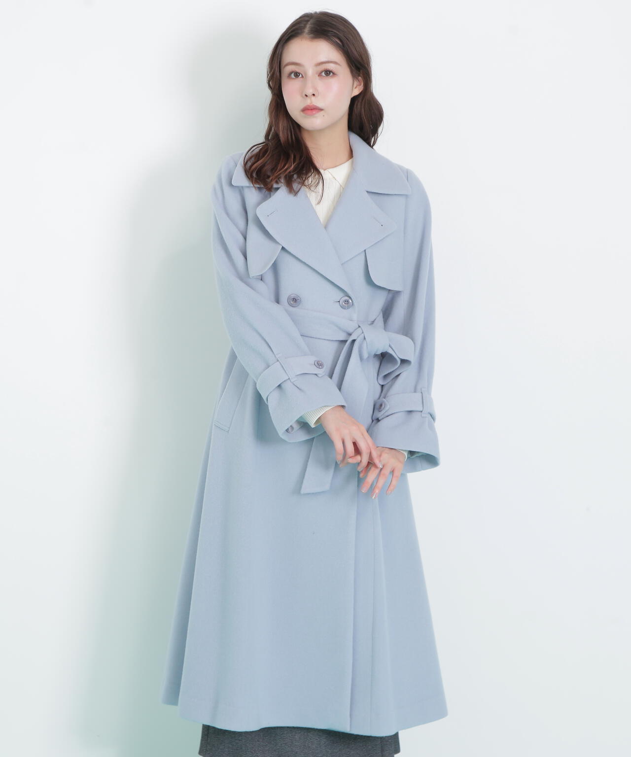【6/12 10:00~6/15 SPECIAL COUPON 対象商品】ウールレディトレンチコート