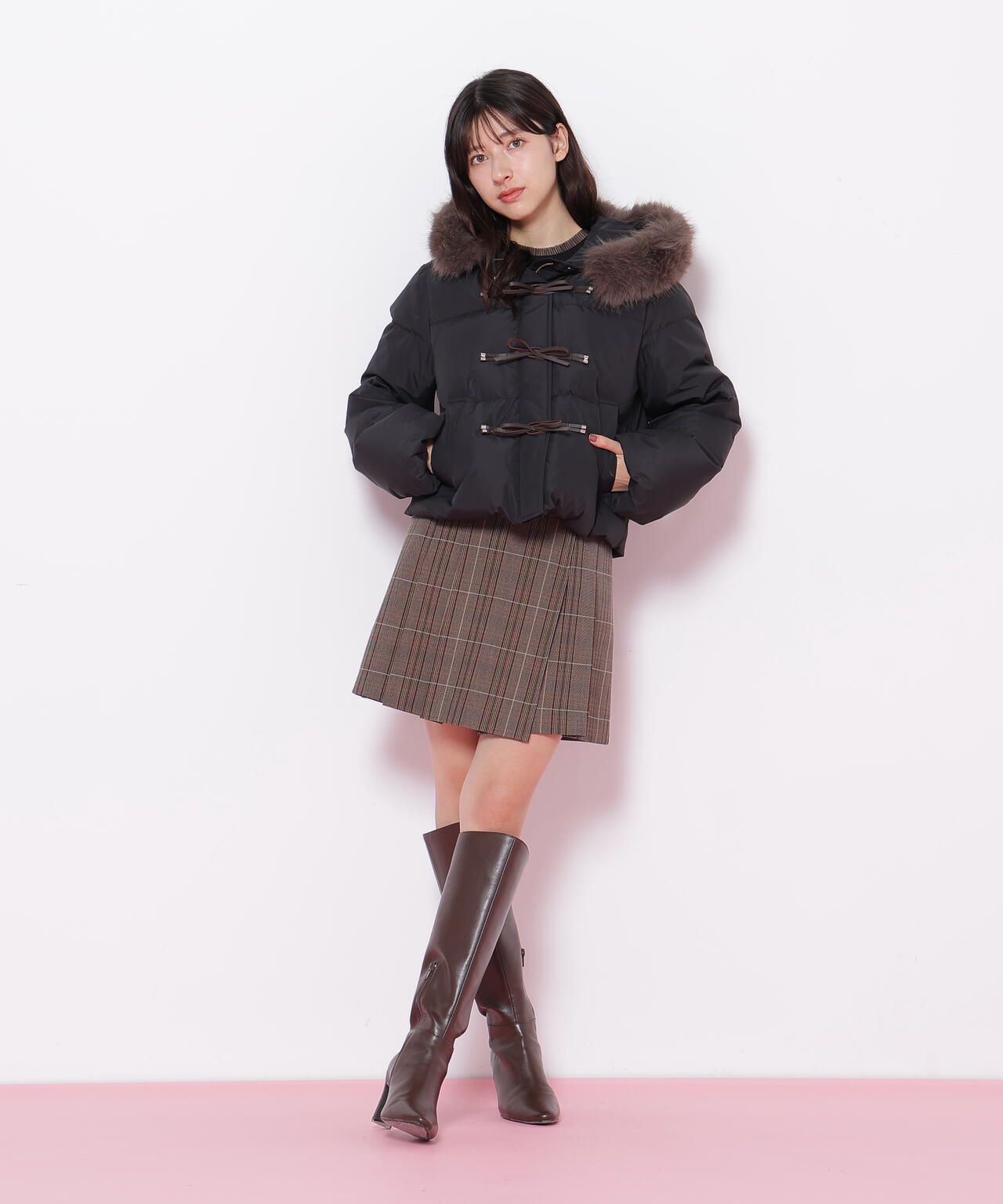 リボンダッフルダウン