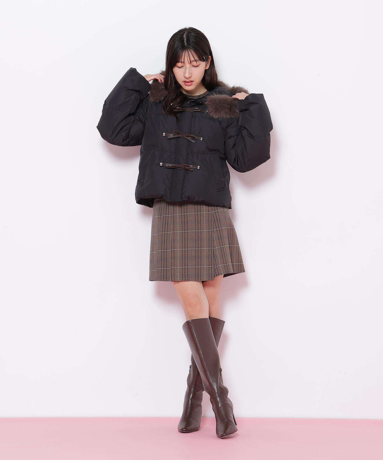 リボンダッフルダウン