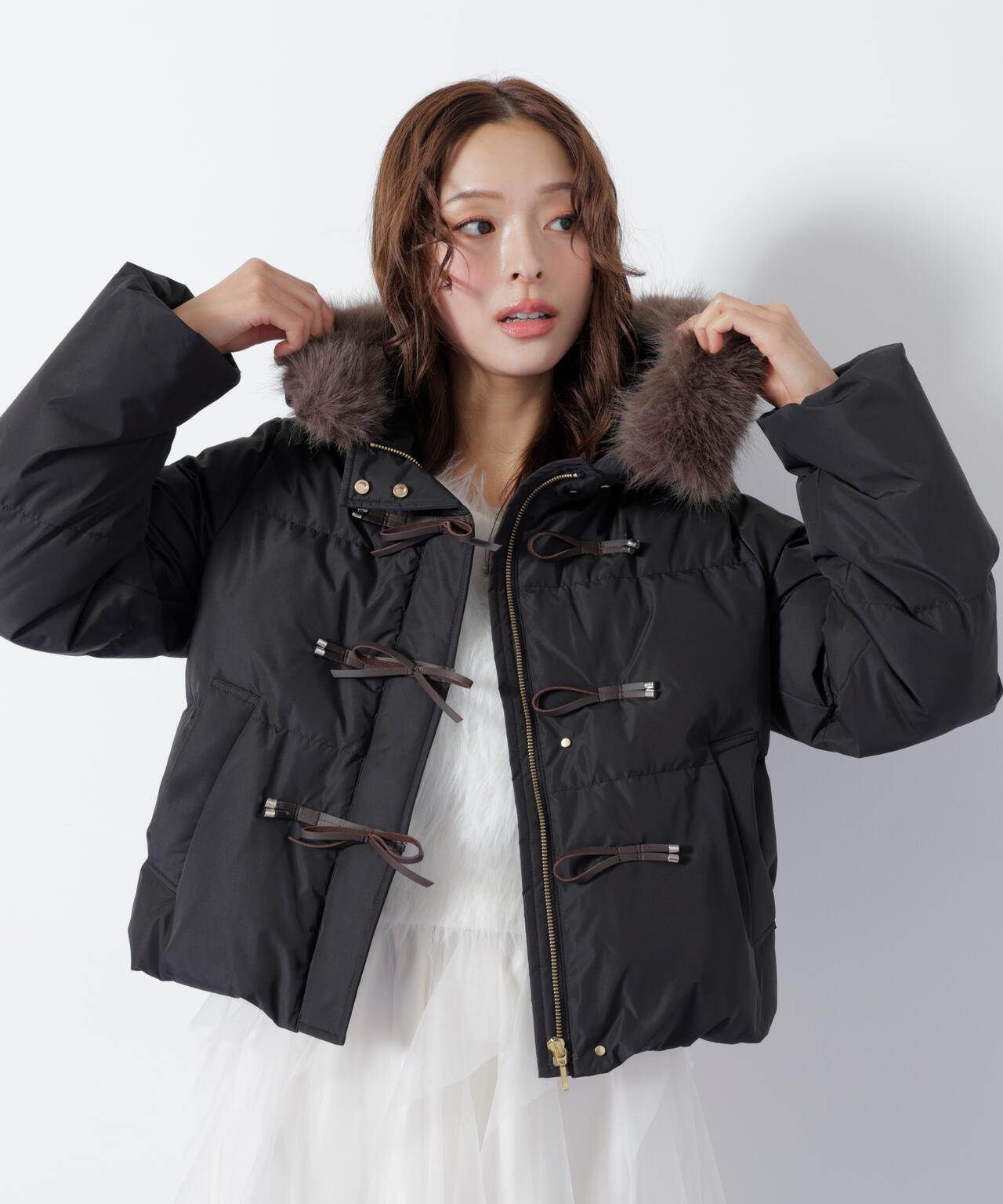 リボンダッフルダウン