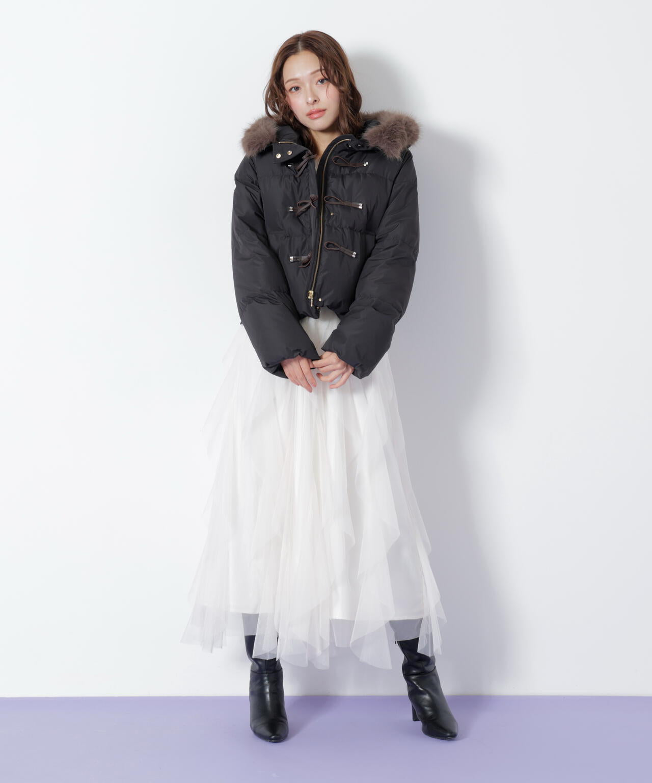 リボンダッフルダウン