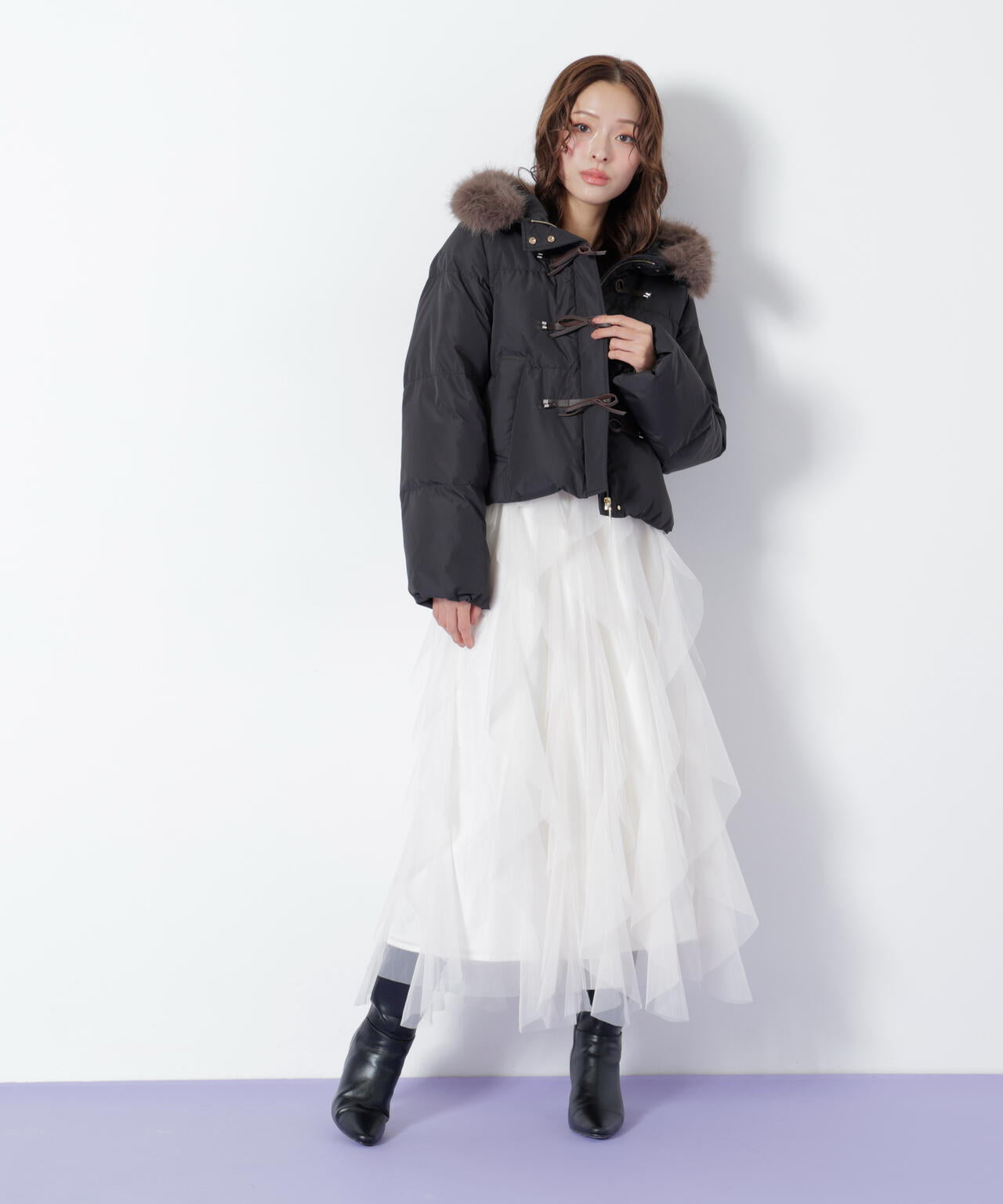 リボンダッフルダウン