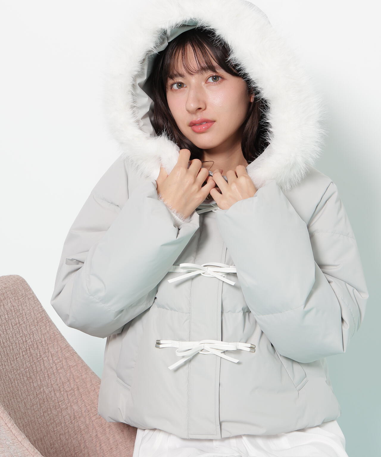 リボンダッフルダウン