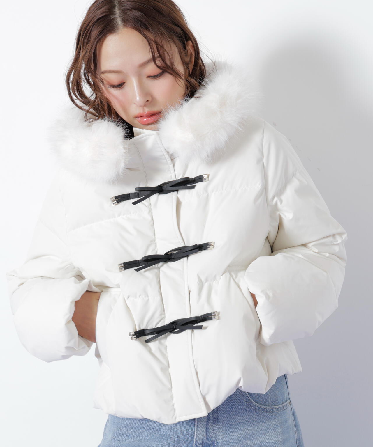 リボンダッフルダウン