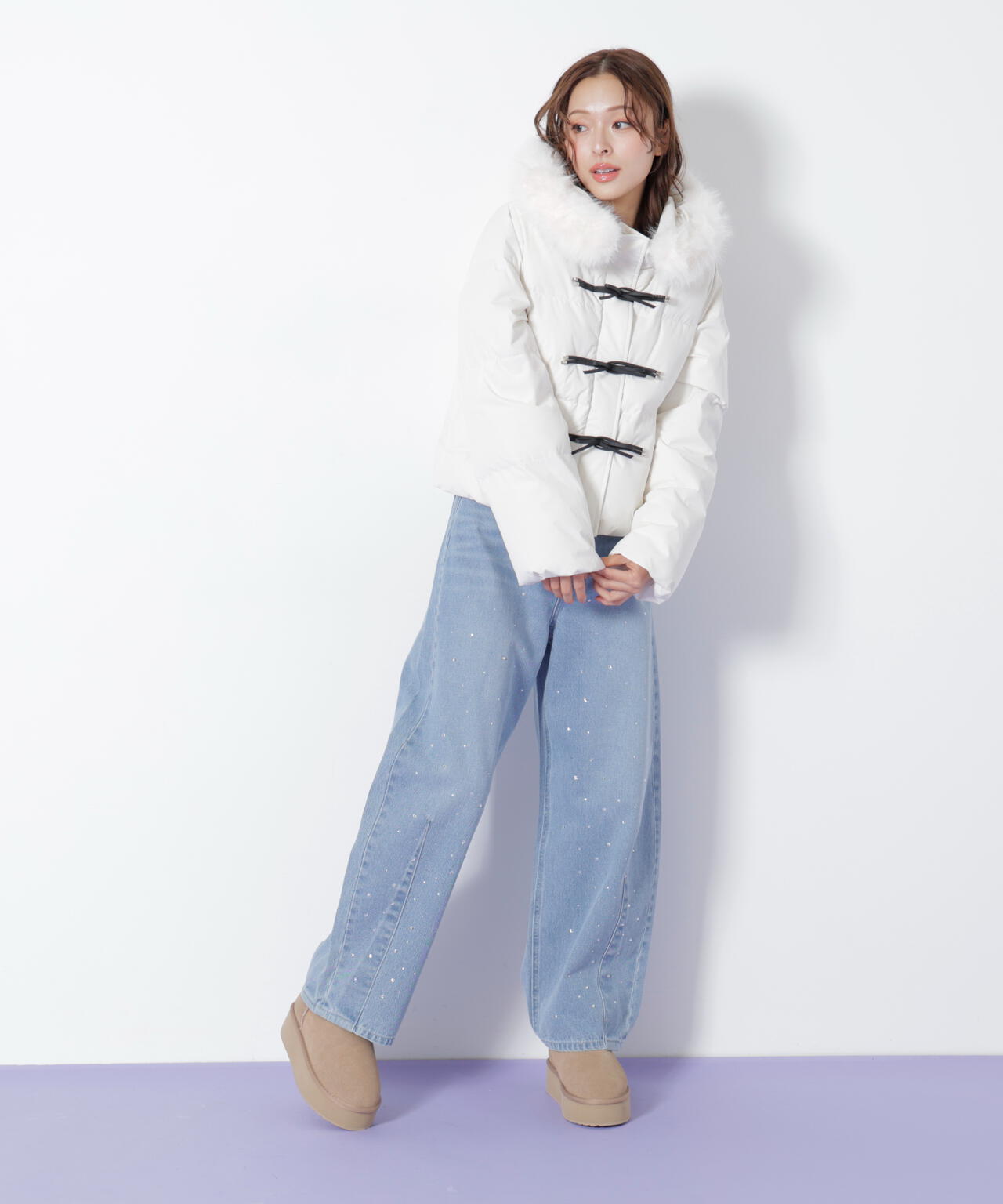 リボンダッフルダウン