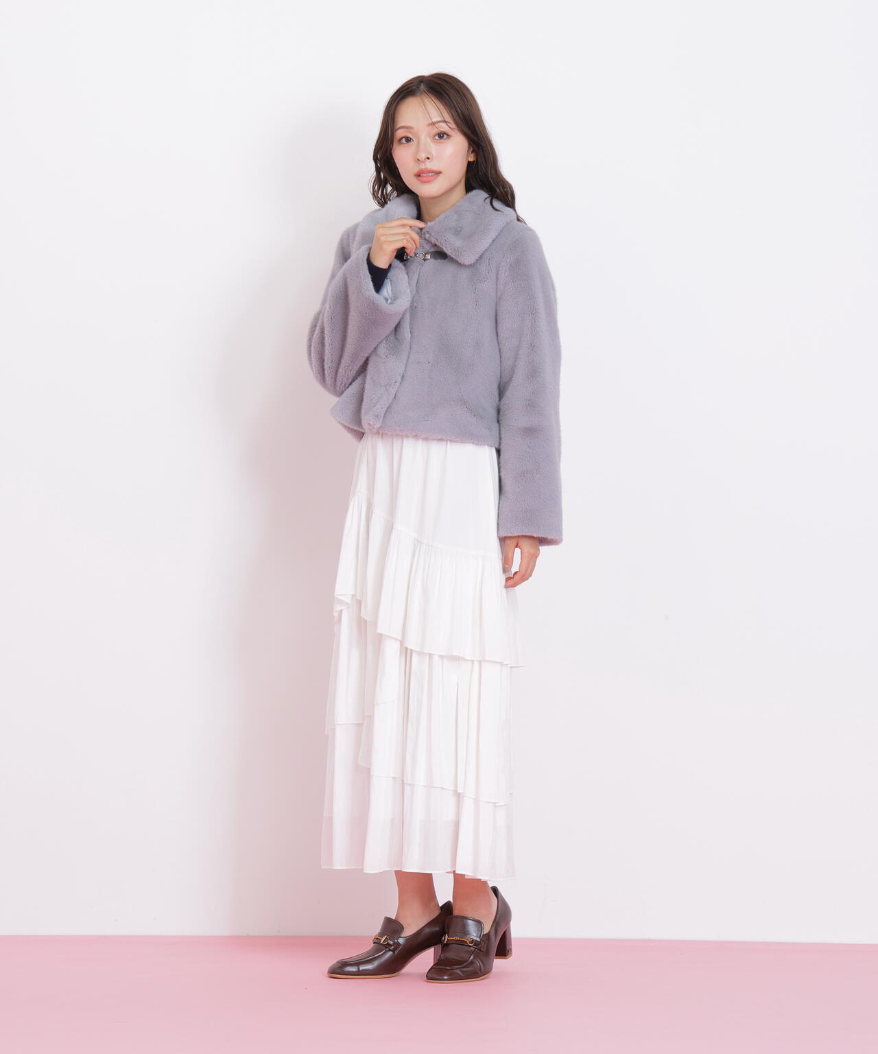 【6/12 10:00~6/15 SPECIAL COUPON 対象商品】フェイクファーショートジャケット
