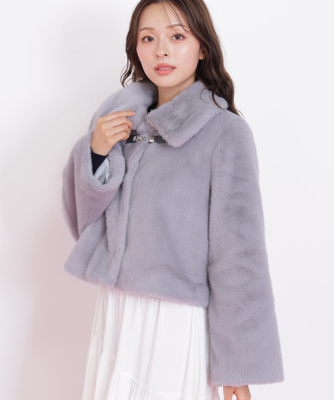 【6/12 10:00~6/15 SPECIAL COUPON 対象商品】フェイクファーショートジャケット