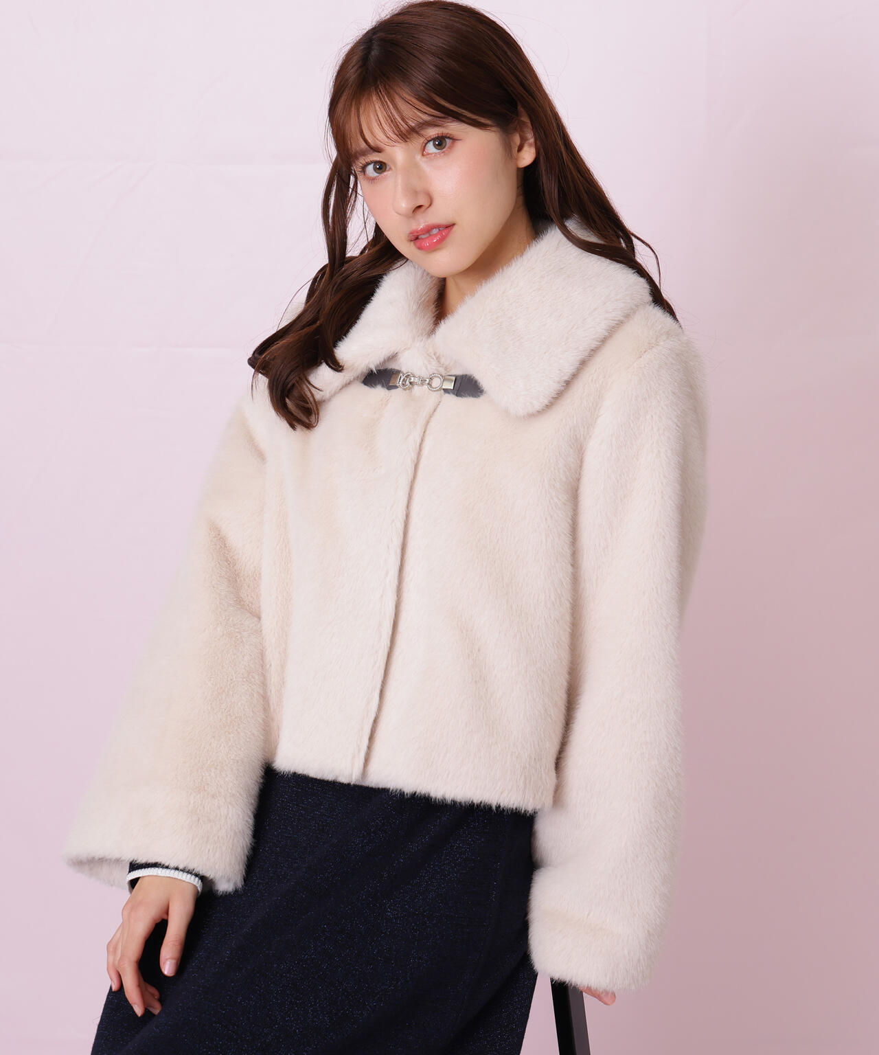 フェイクファーショートジャケット
