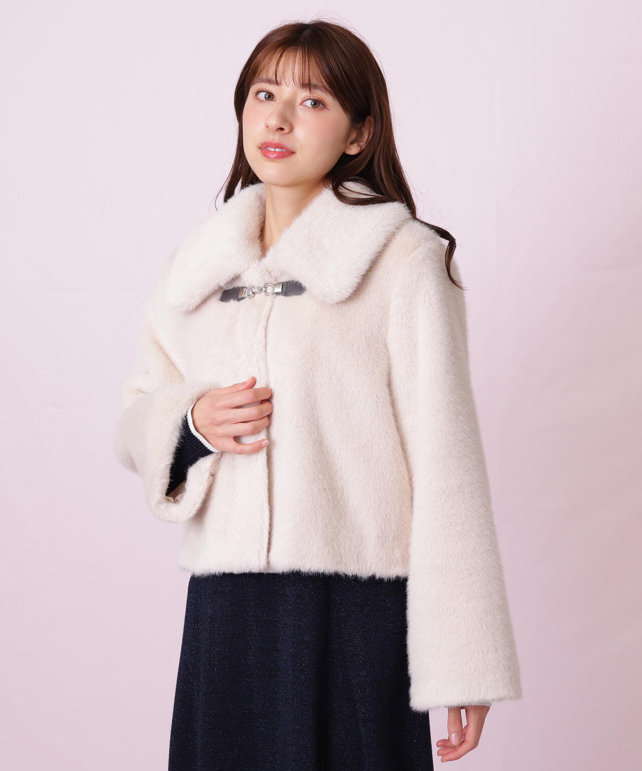 【6/12 10:00~6/15 SPECIAL COUPON 対象商品】フェイクファーショートジャケット