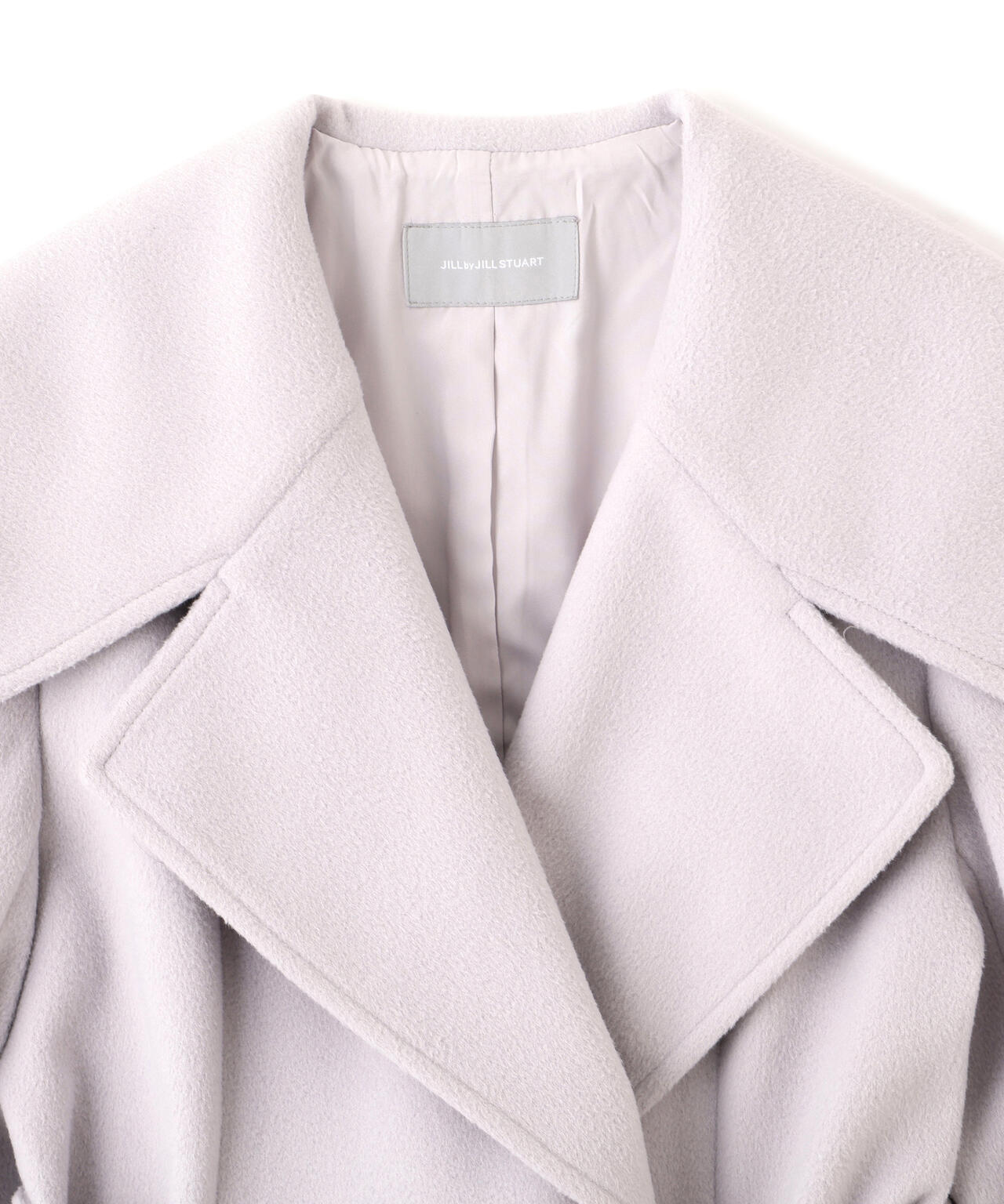 ビジュー釦ビッグカラーショートコート