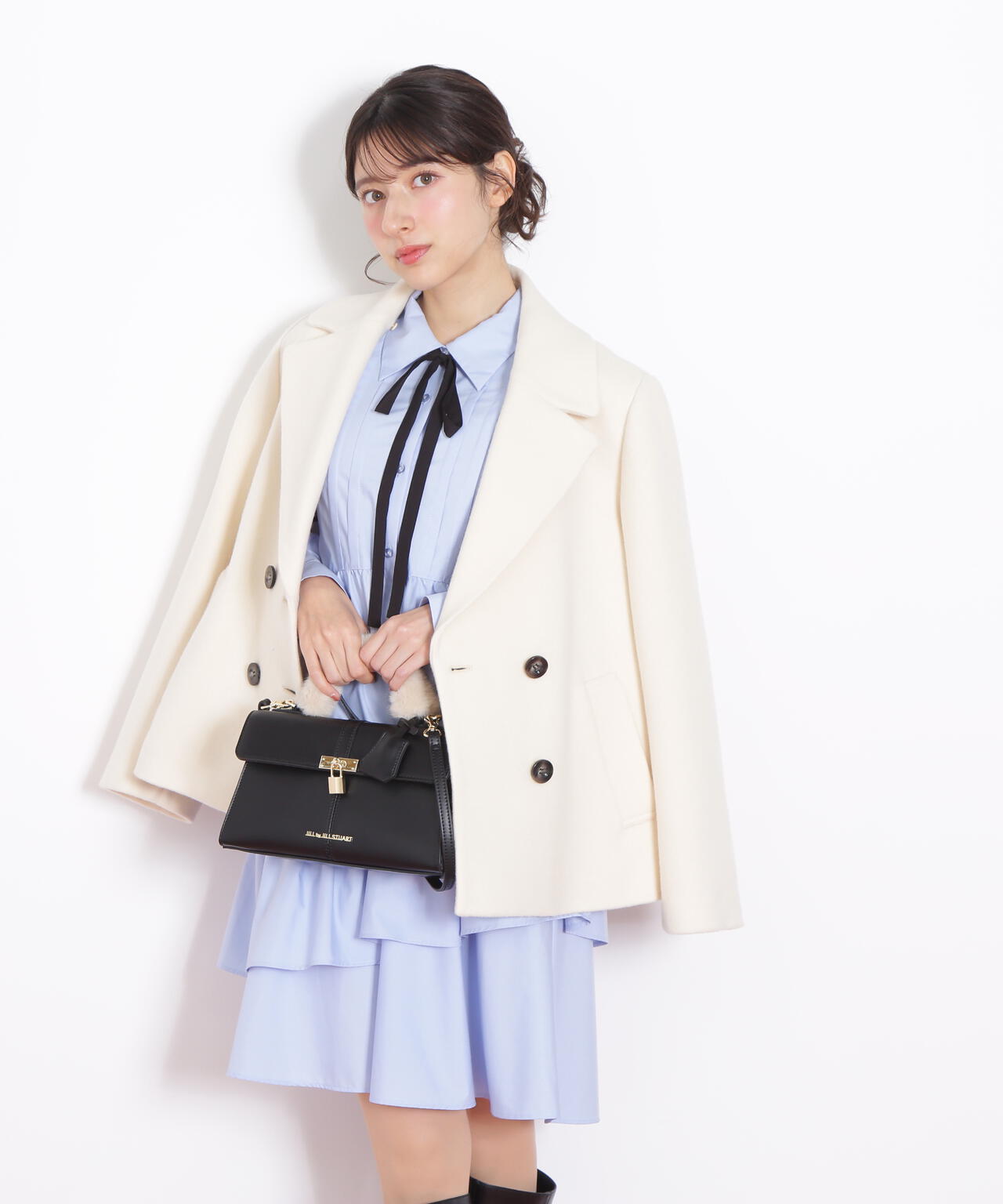 フェイクファー衿付ジャケット