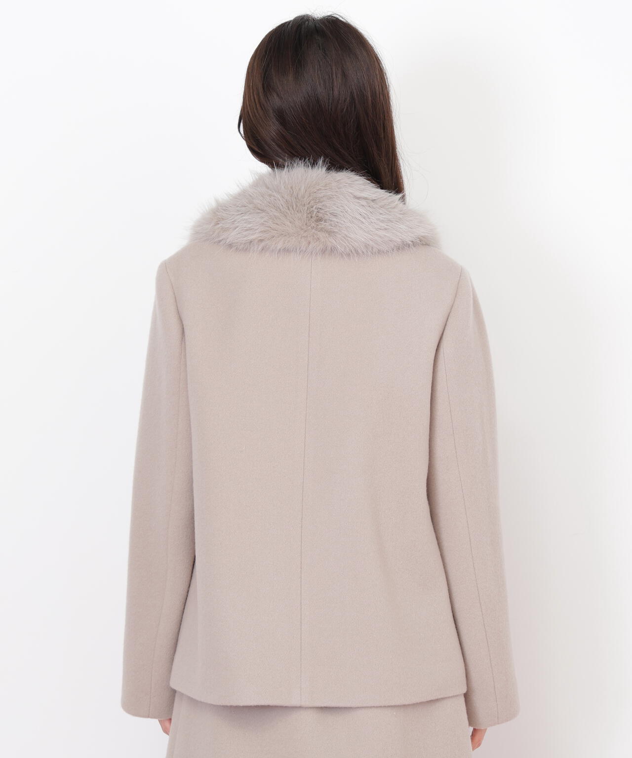 フェイクファー衿付ジャケット