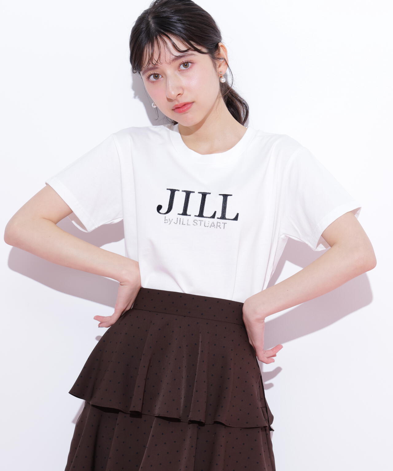 オーガニックコットン刺繍&ホットフィットロゴTシャツ
